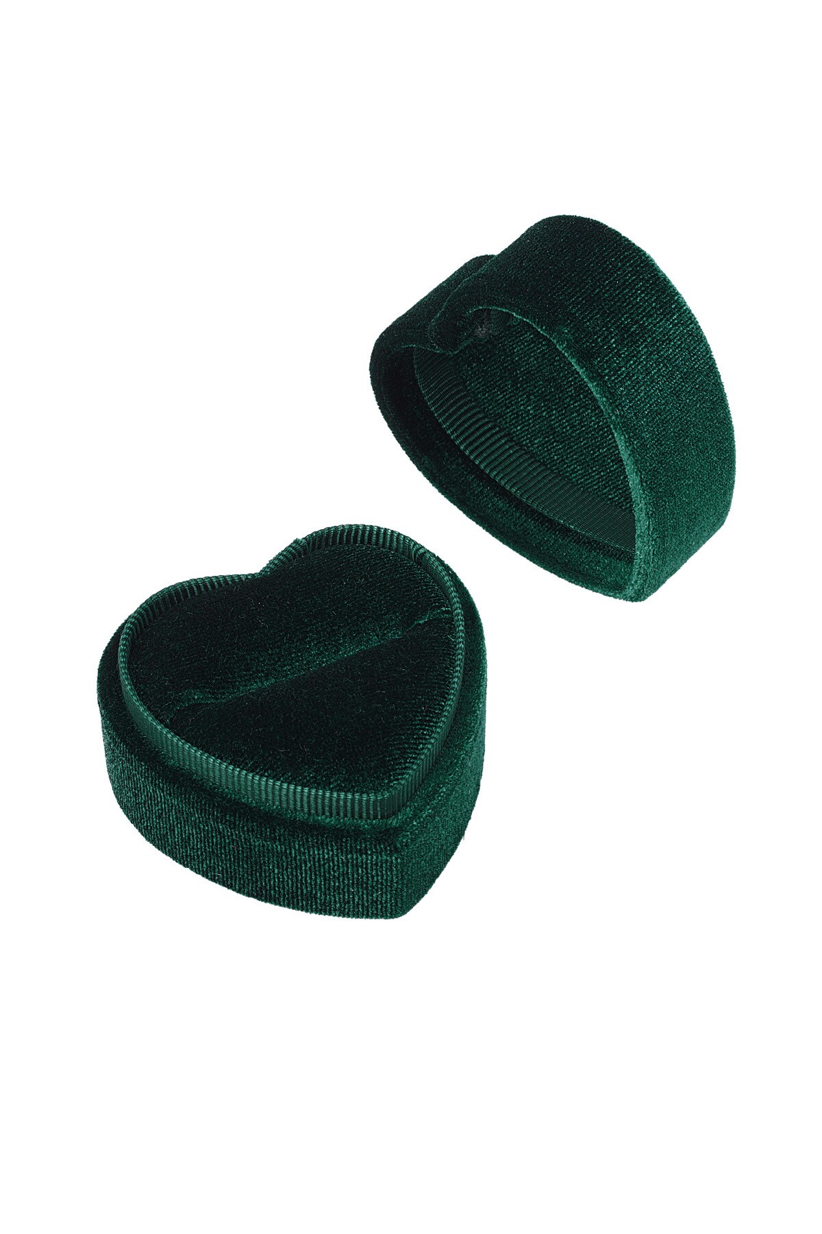 Jewelry box heart velvet - green h5 Picture4