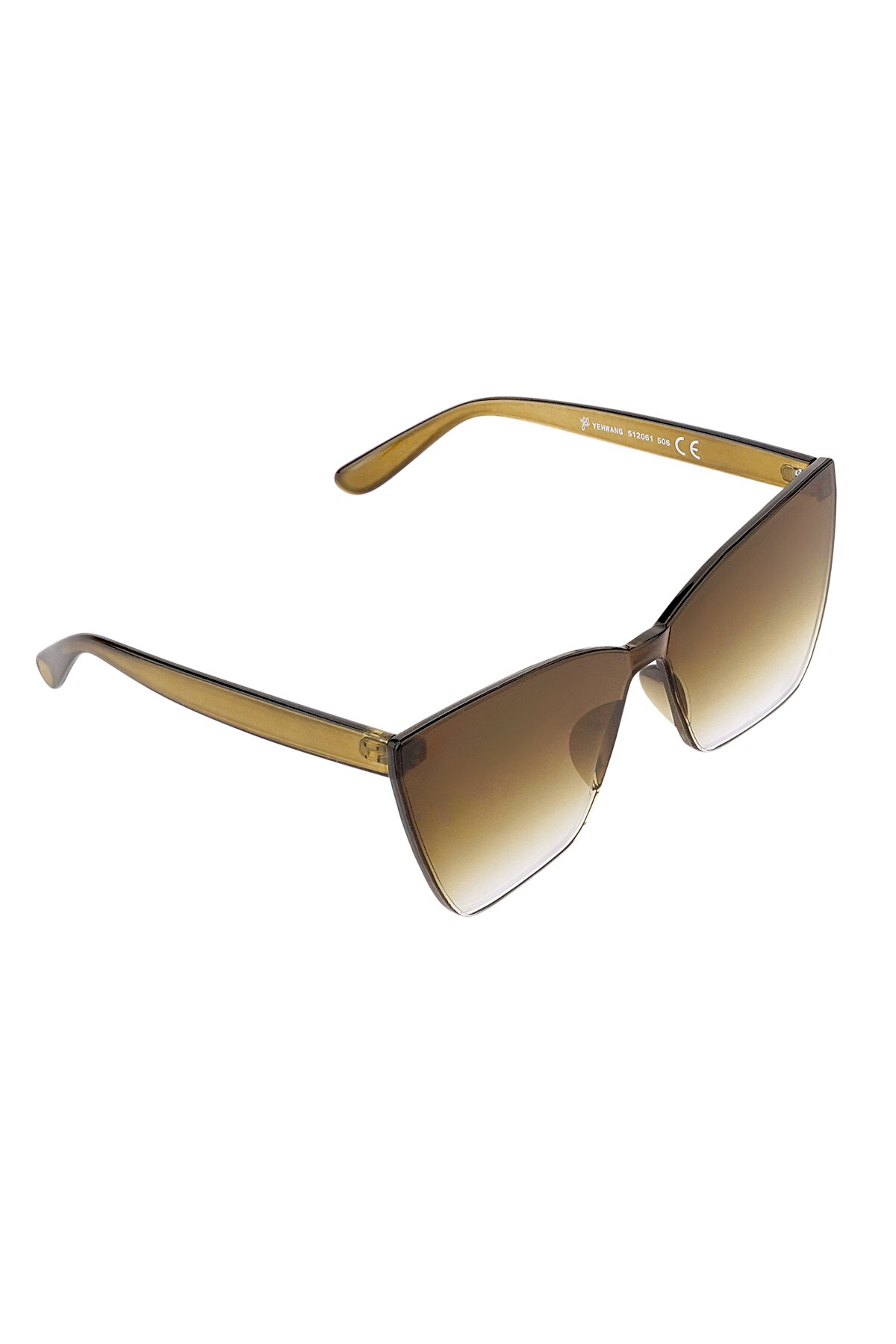 Single-color daily sunglasses - brown h5 