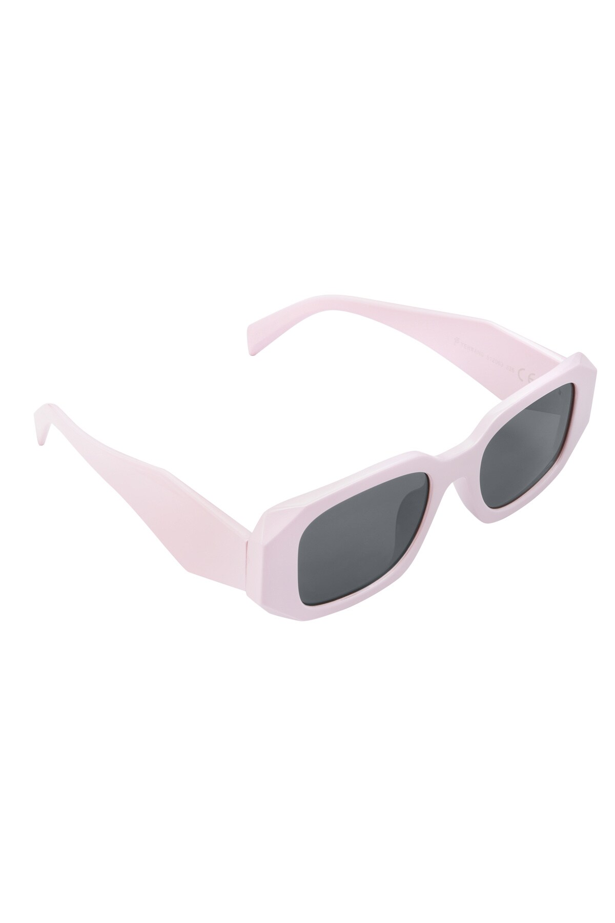 Look a like sunglasses with corners - black / pink 