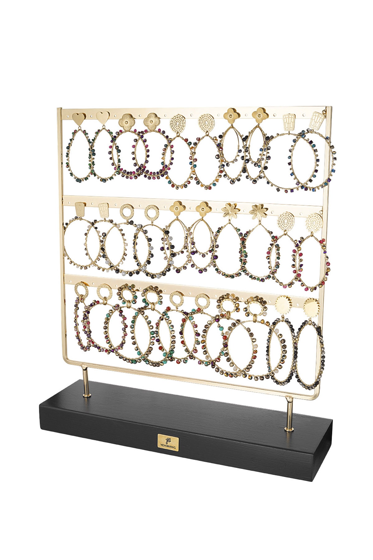 Earrings display with winter essentials - multi 