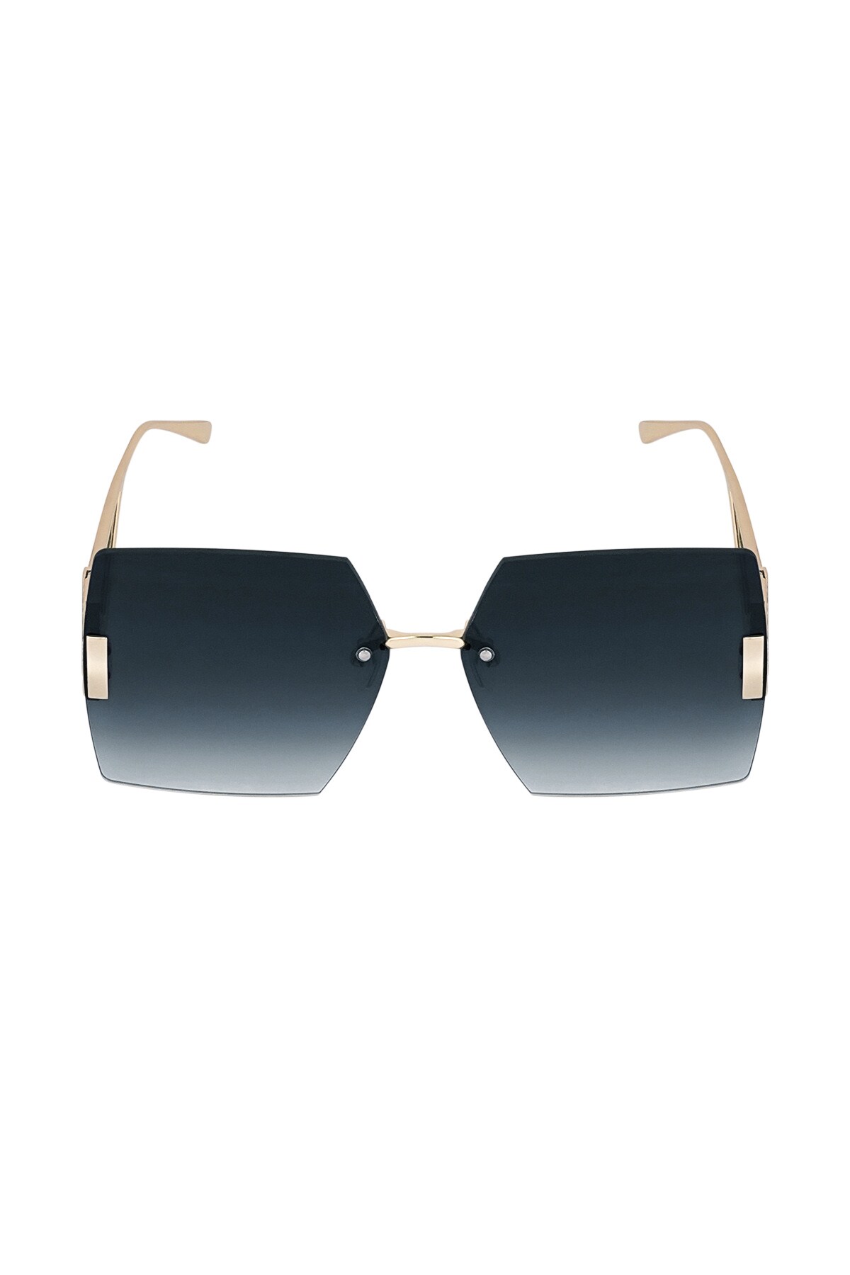 Rimless square sunglasses - black/gold h5 Picture2