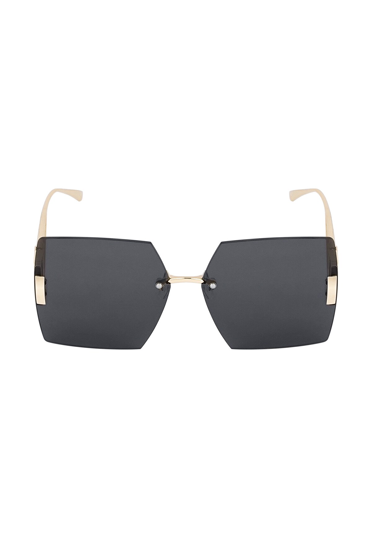 Rimless square sunglasses - gray/gold h5 Picture2