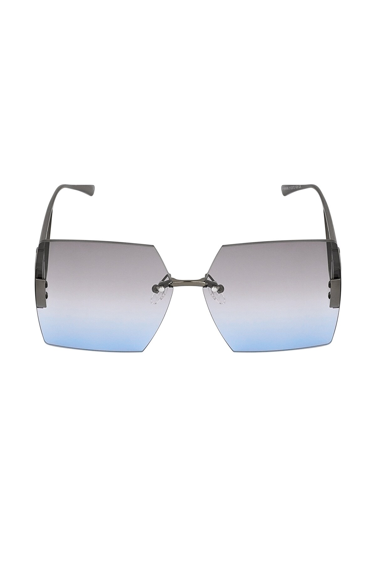 Rimless square sunglasses - blue h5 Picture2