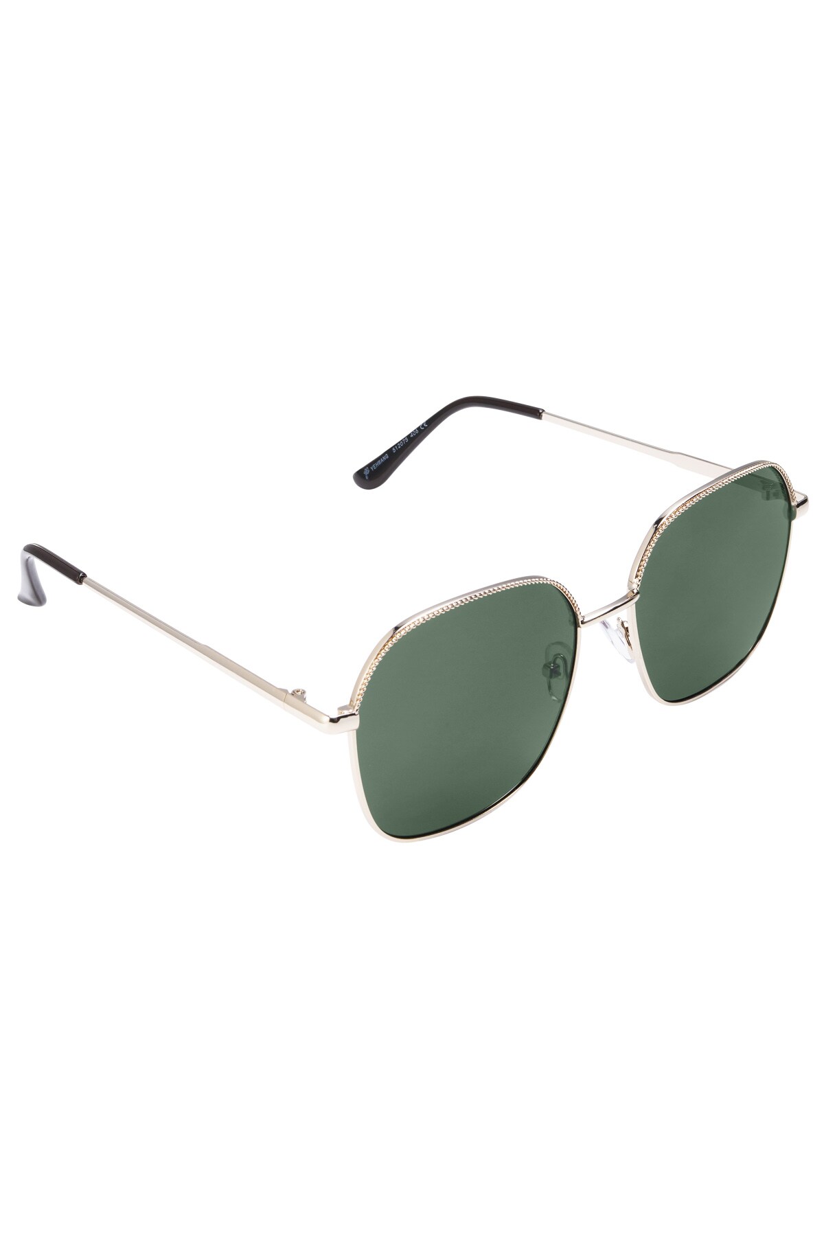 Large square sunglasses with metal frame 