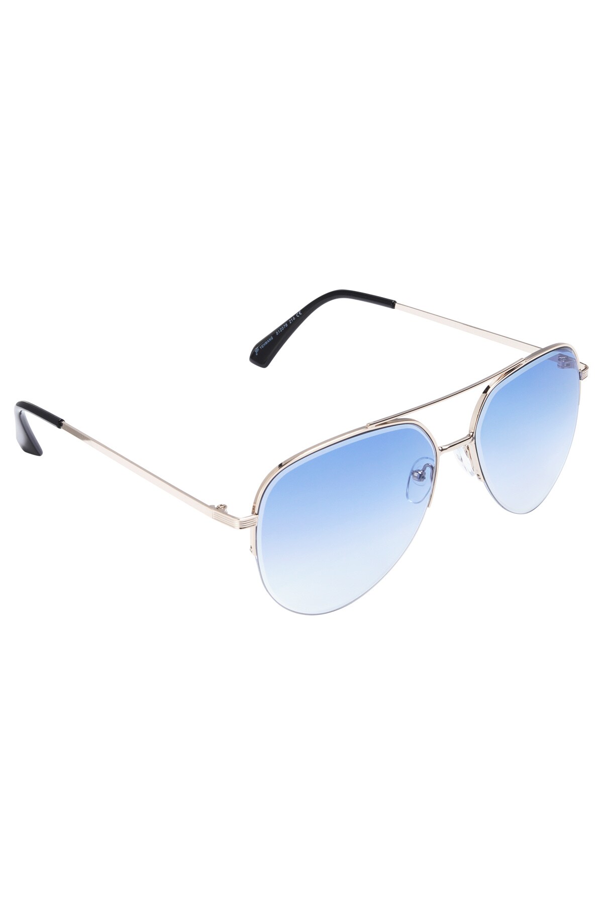 Aviator style sunglasses - blue gold 