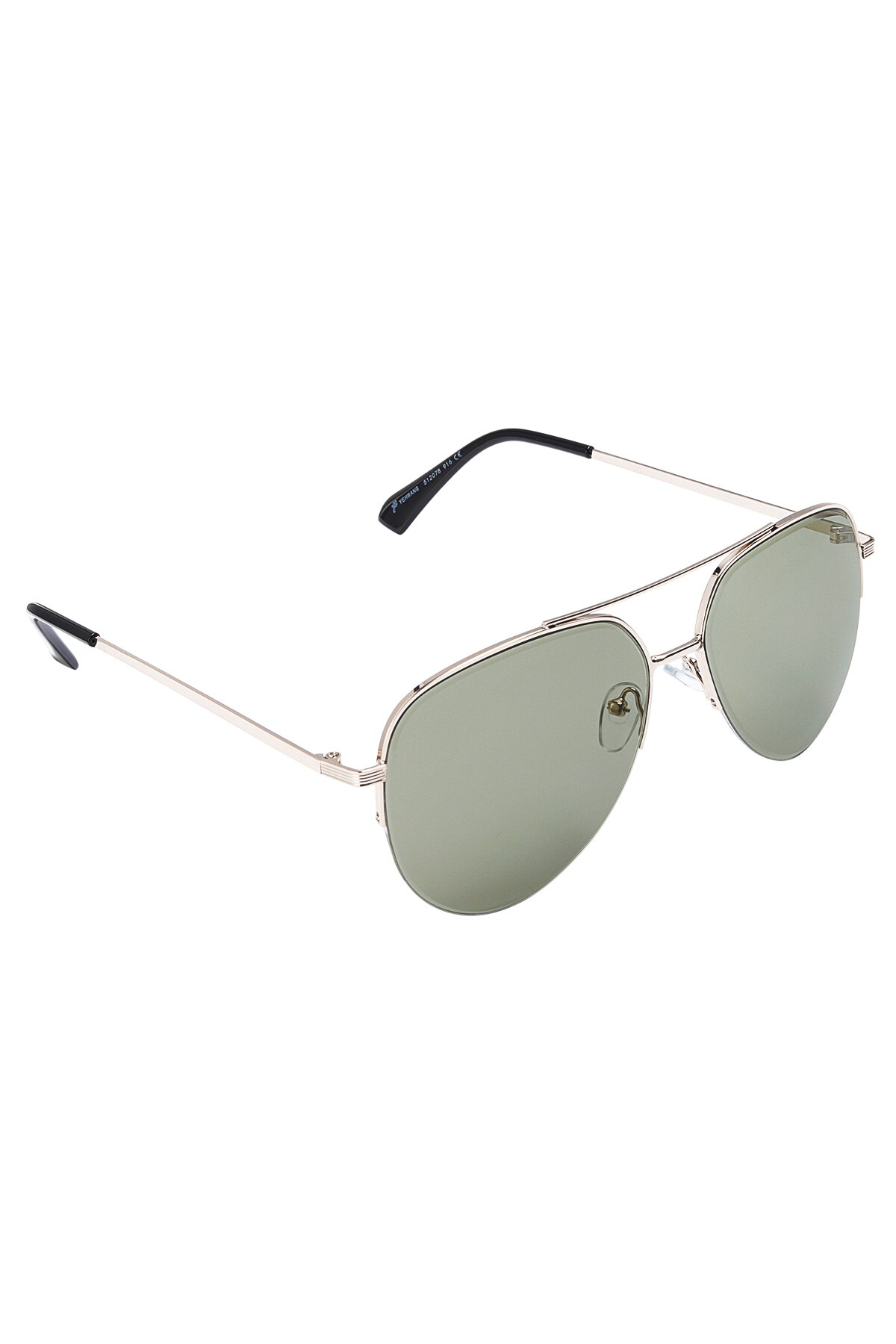 Aviator style sunglasses - gray gold 