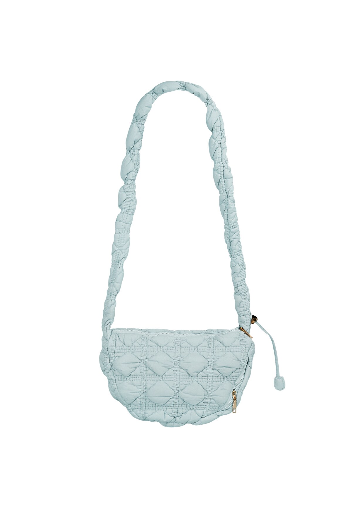 Puffer bag long - light blue h5 