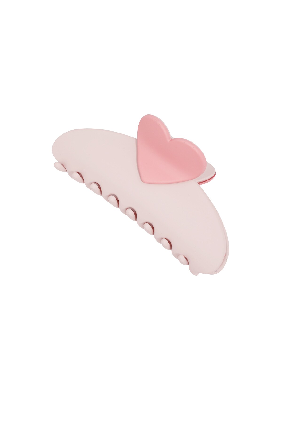 hair clip with heart detail - pink 