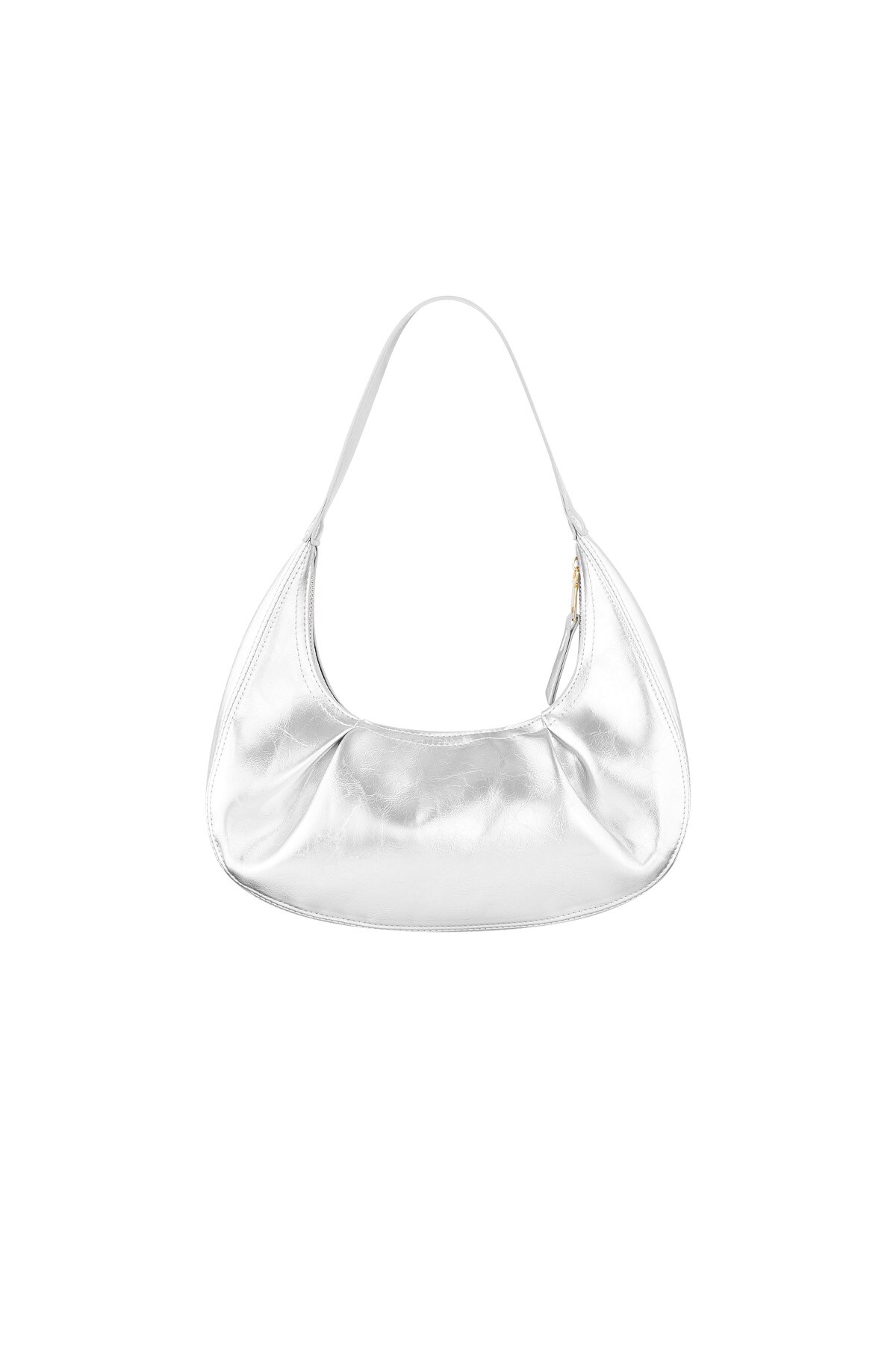 Bag with pleats - Silver color h5 