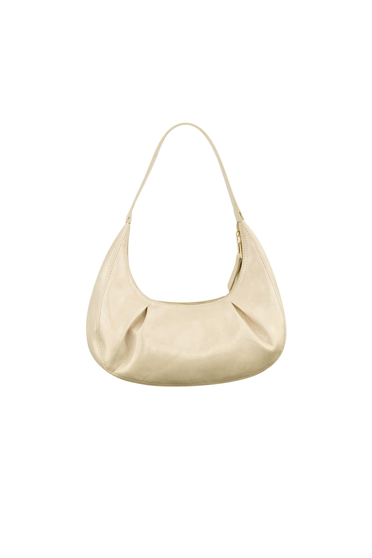 Bag with pleats - beige  