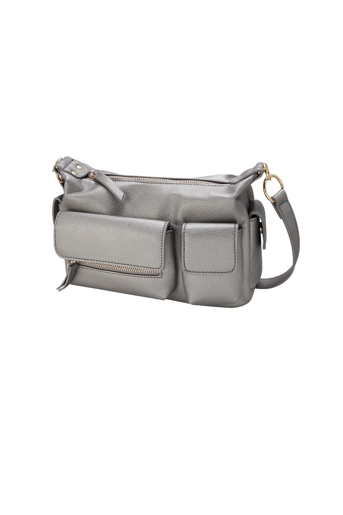 Statement bag with compartments - dark gray  