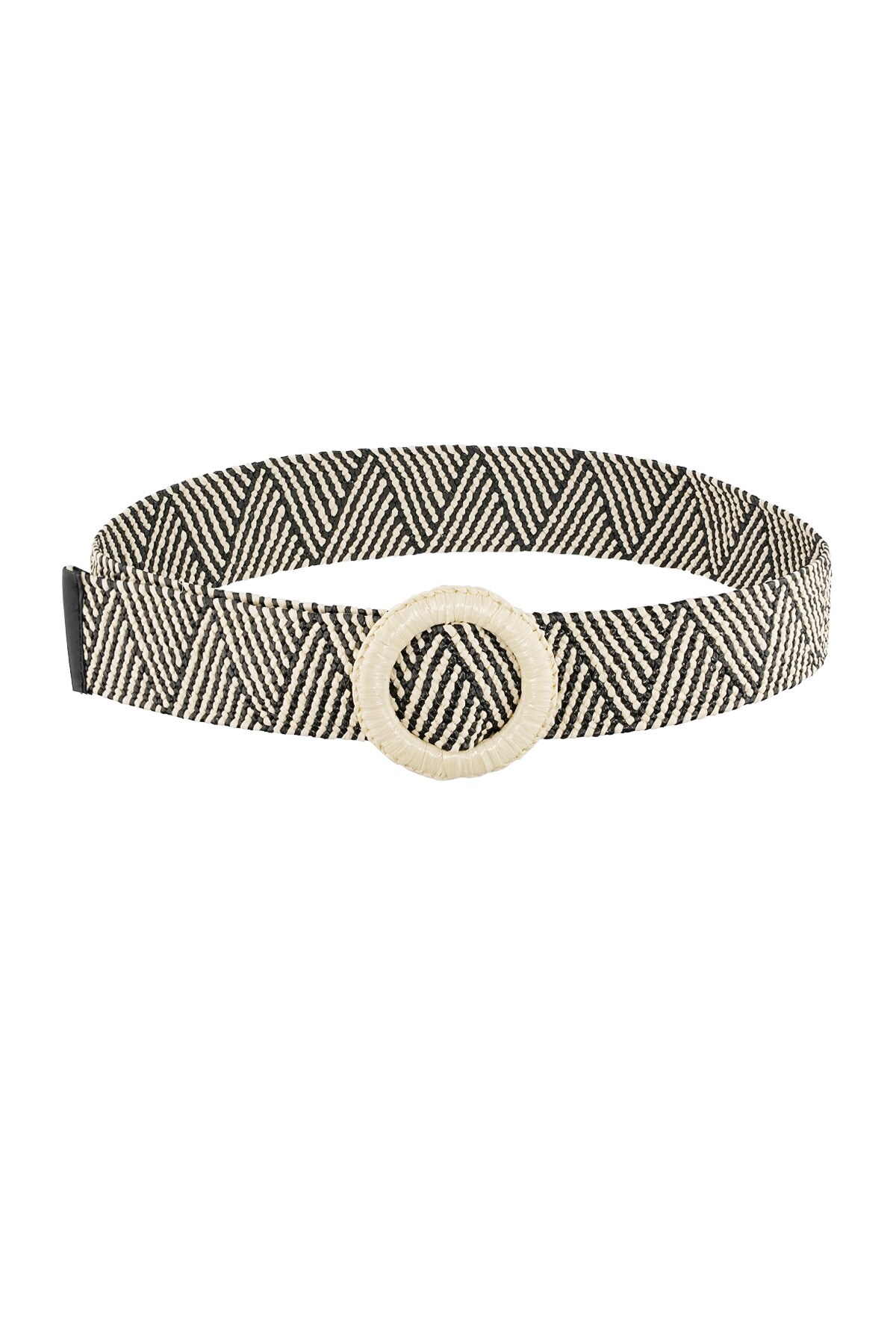 Belt with print - black/white  