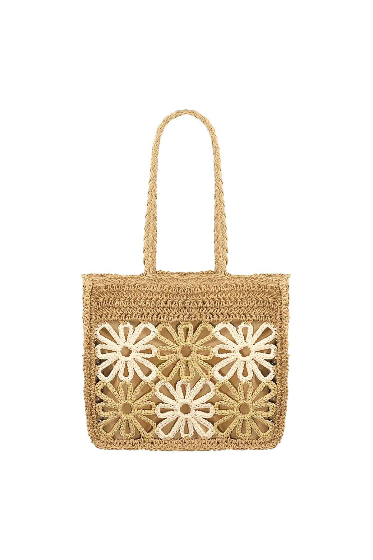 Beach bag flower future - beige h5 