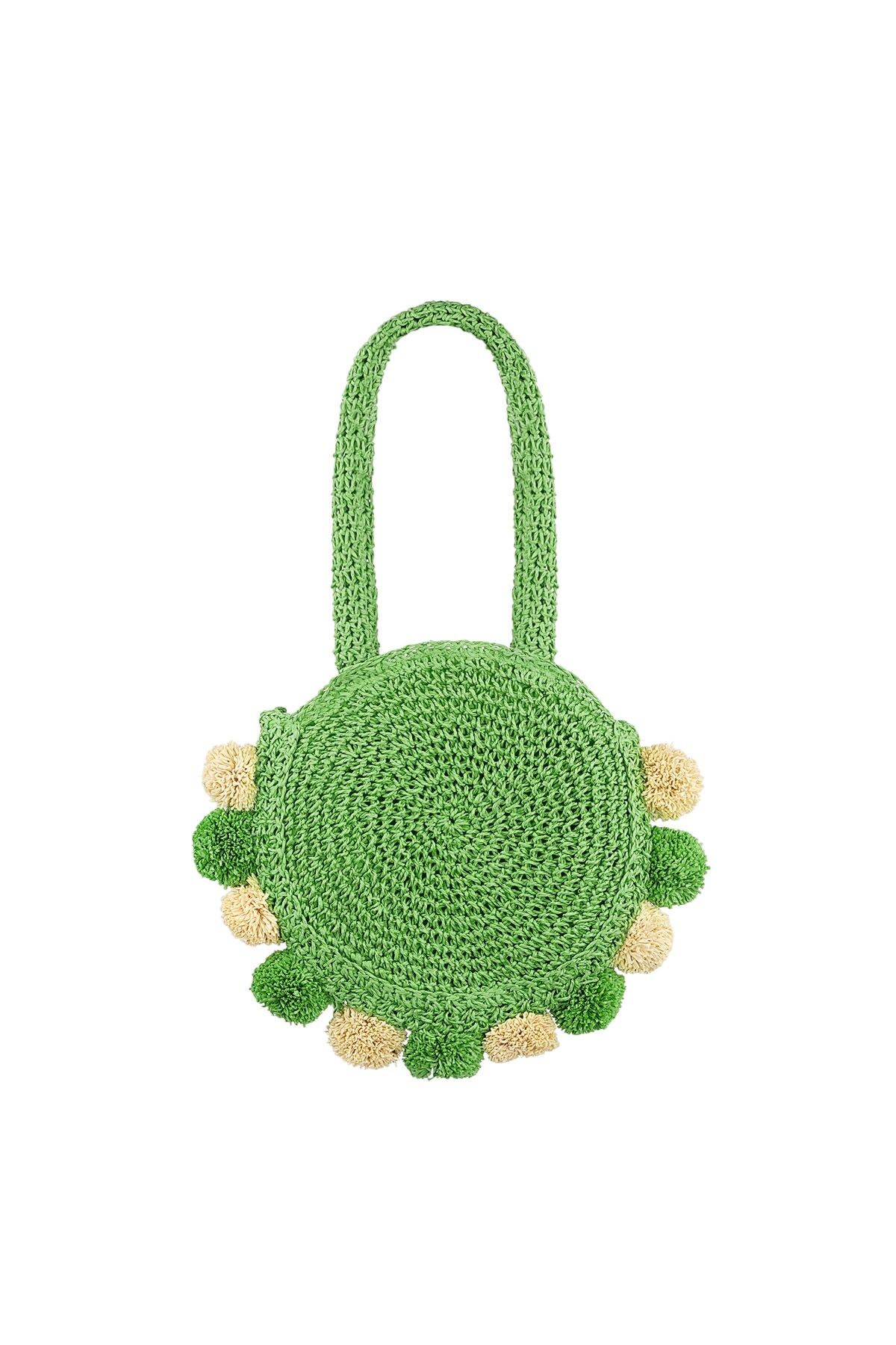 Pom pom beach bag - green h5 