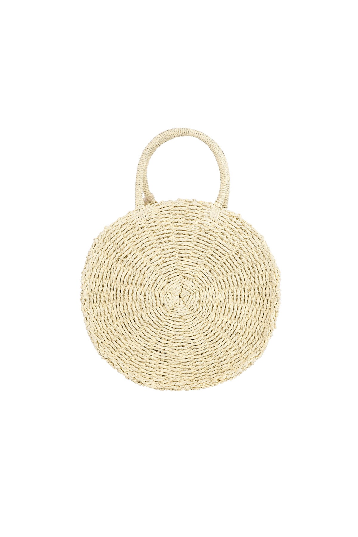 Round beach bag - off-white  Picture5