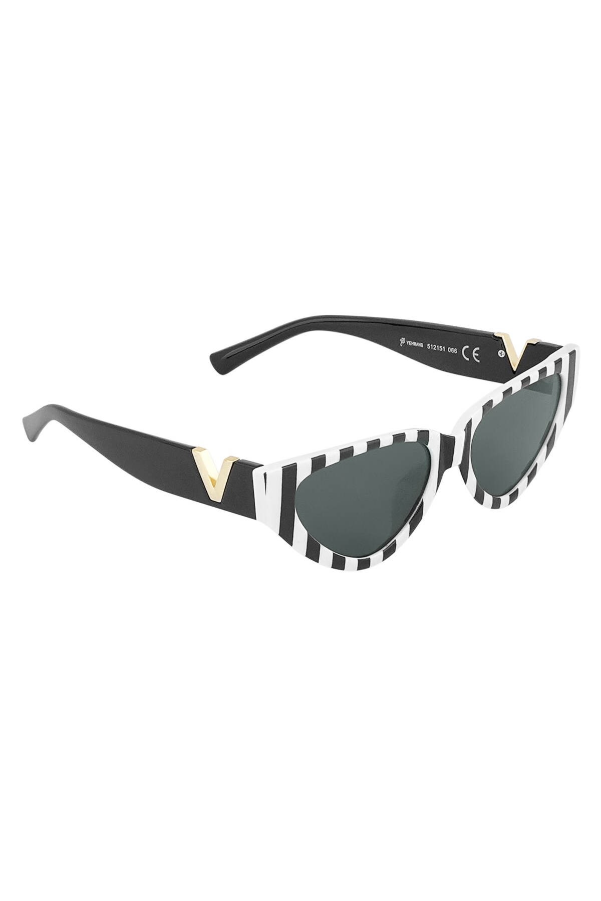 V statement sunglasses - black and white 