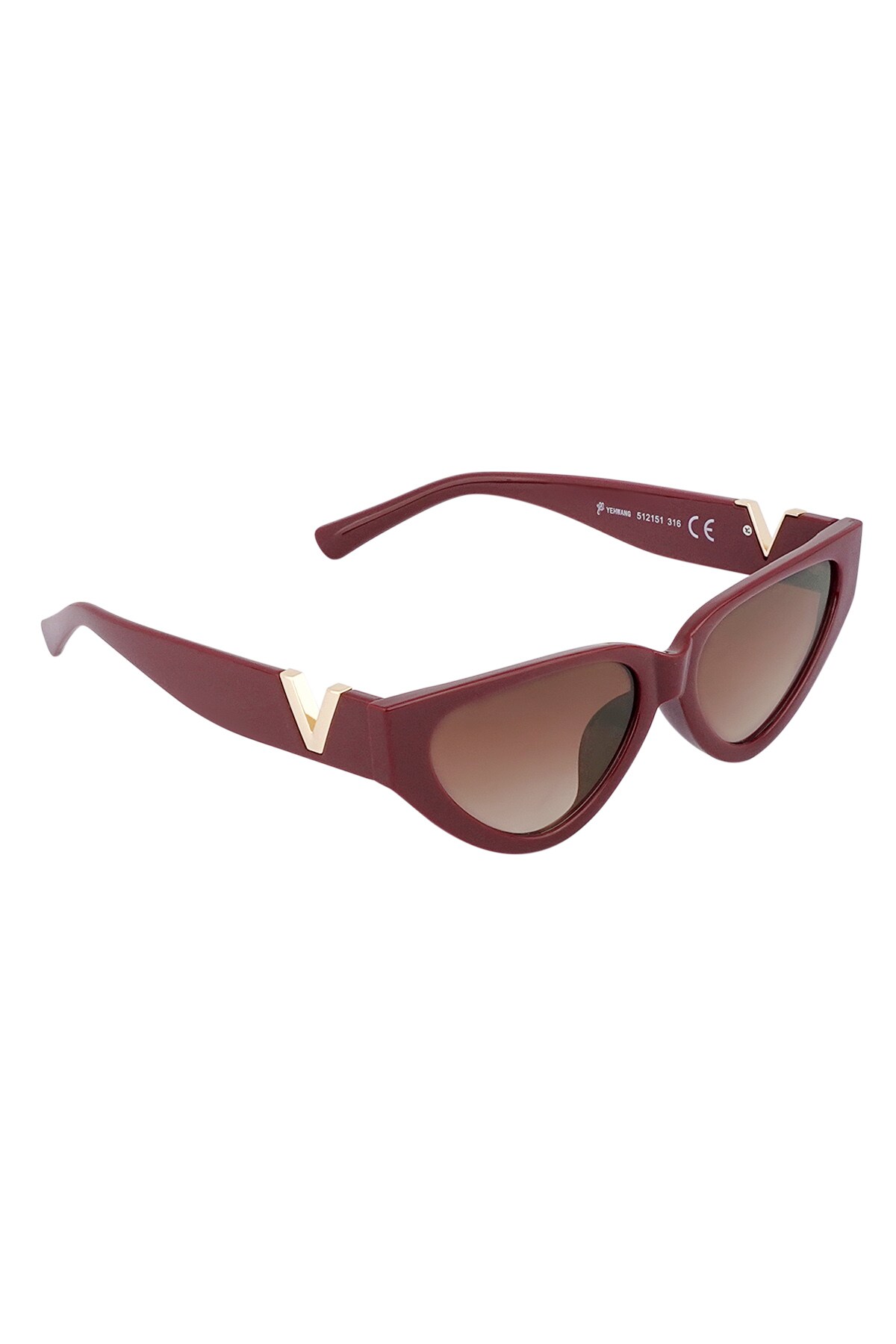 V statement sunglasses - wine red h5 