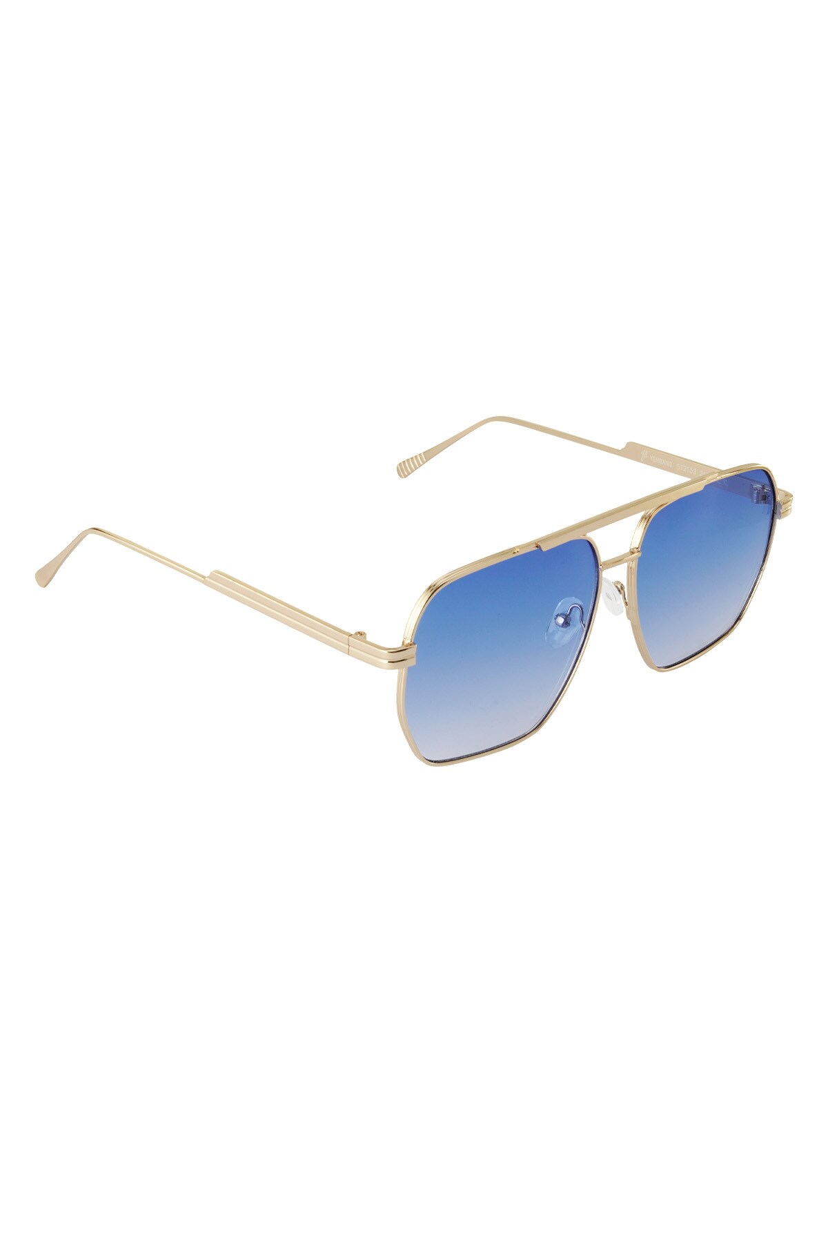 Metal summer sunglasses - Blue and gold 