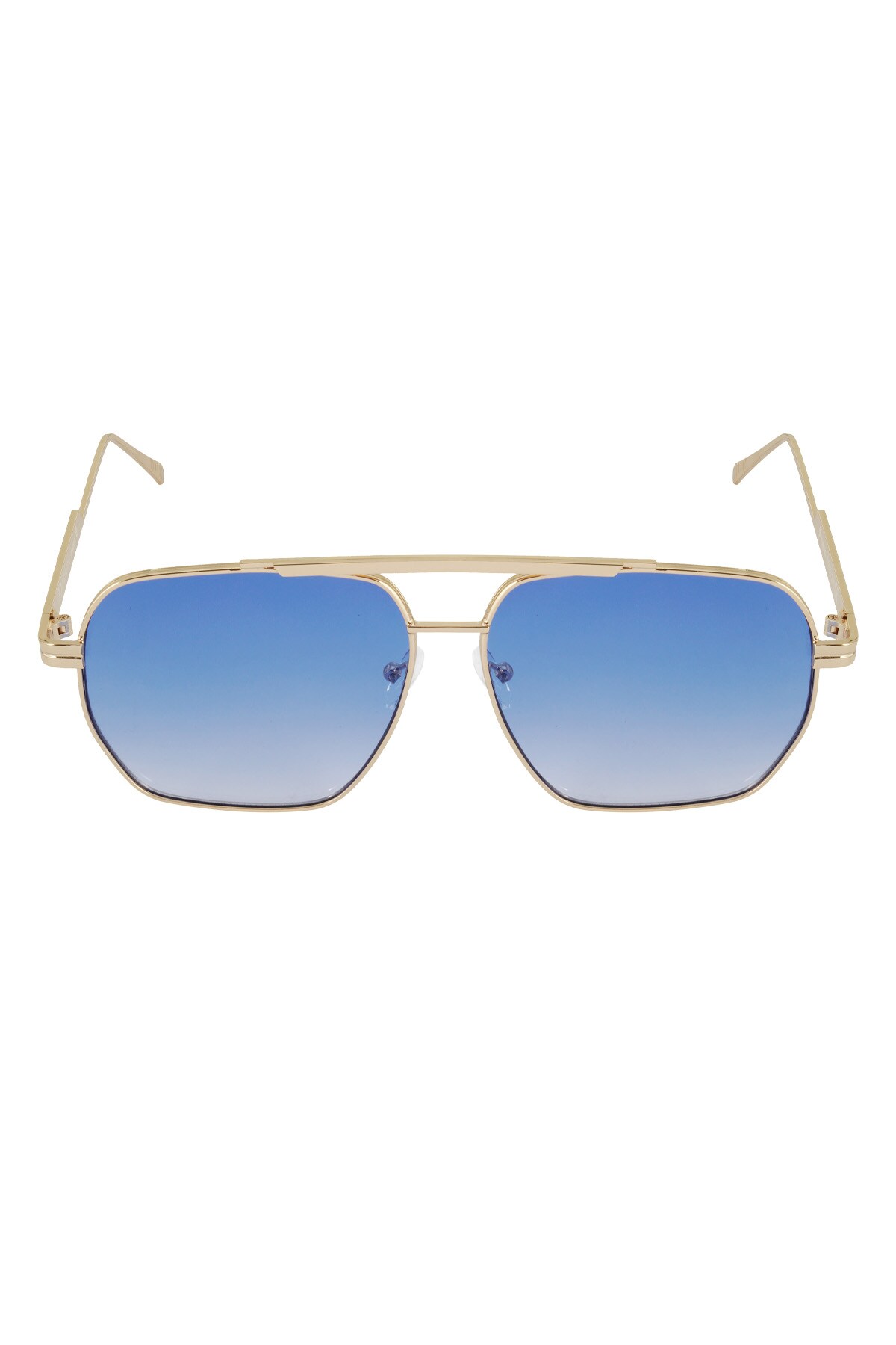 Metal summer sunglasses - Blue and gold h5 Picture4