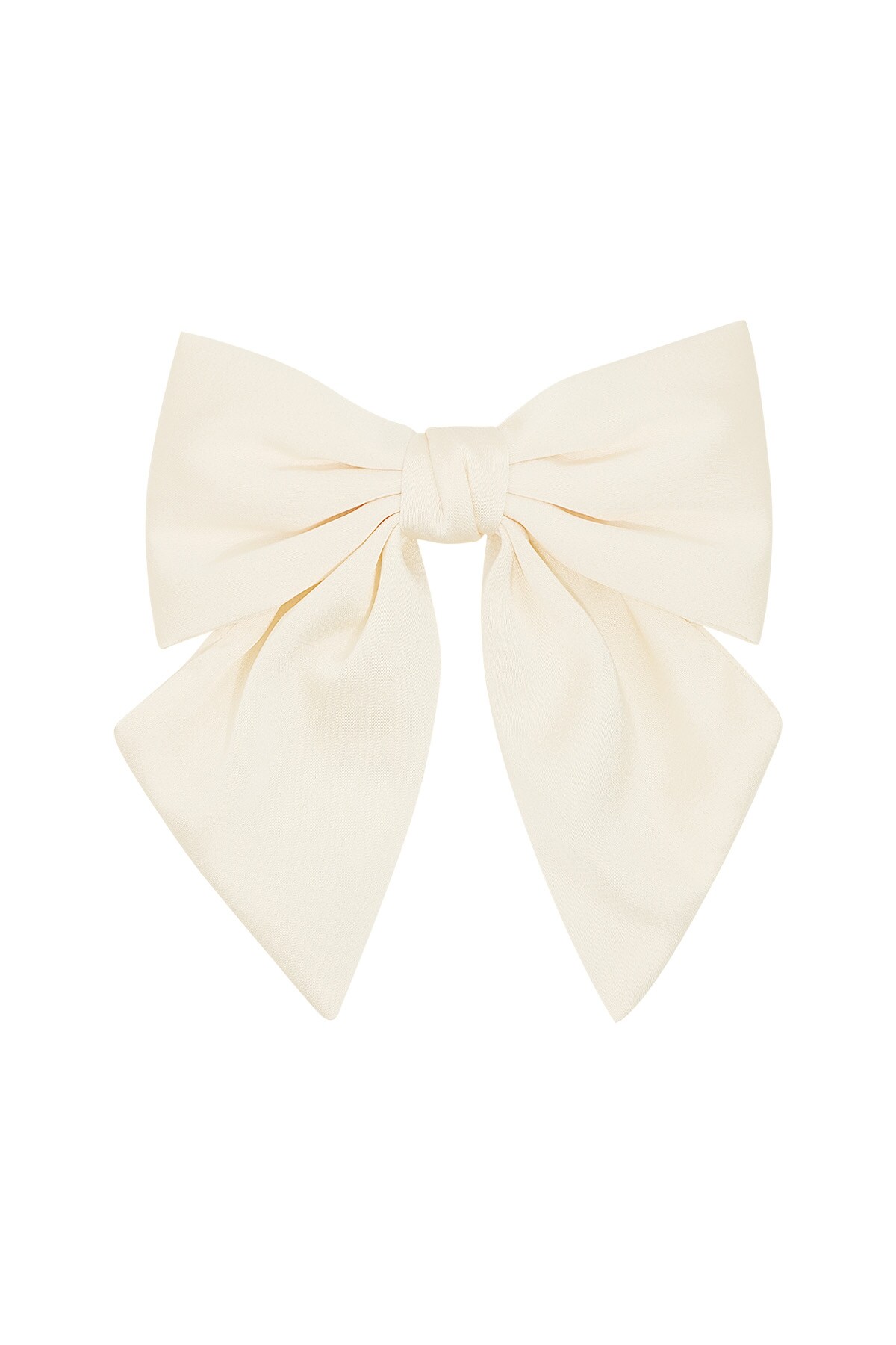 Simple hair bow - off white 