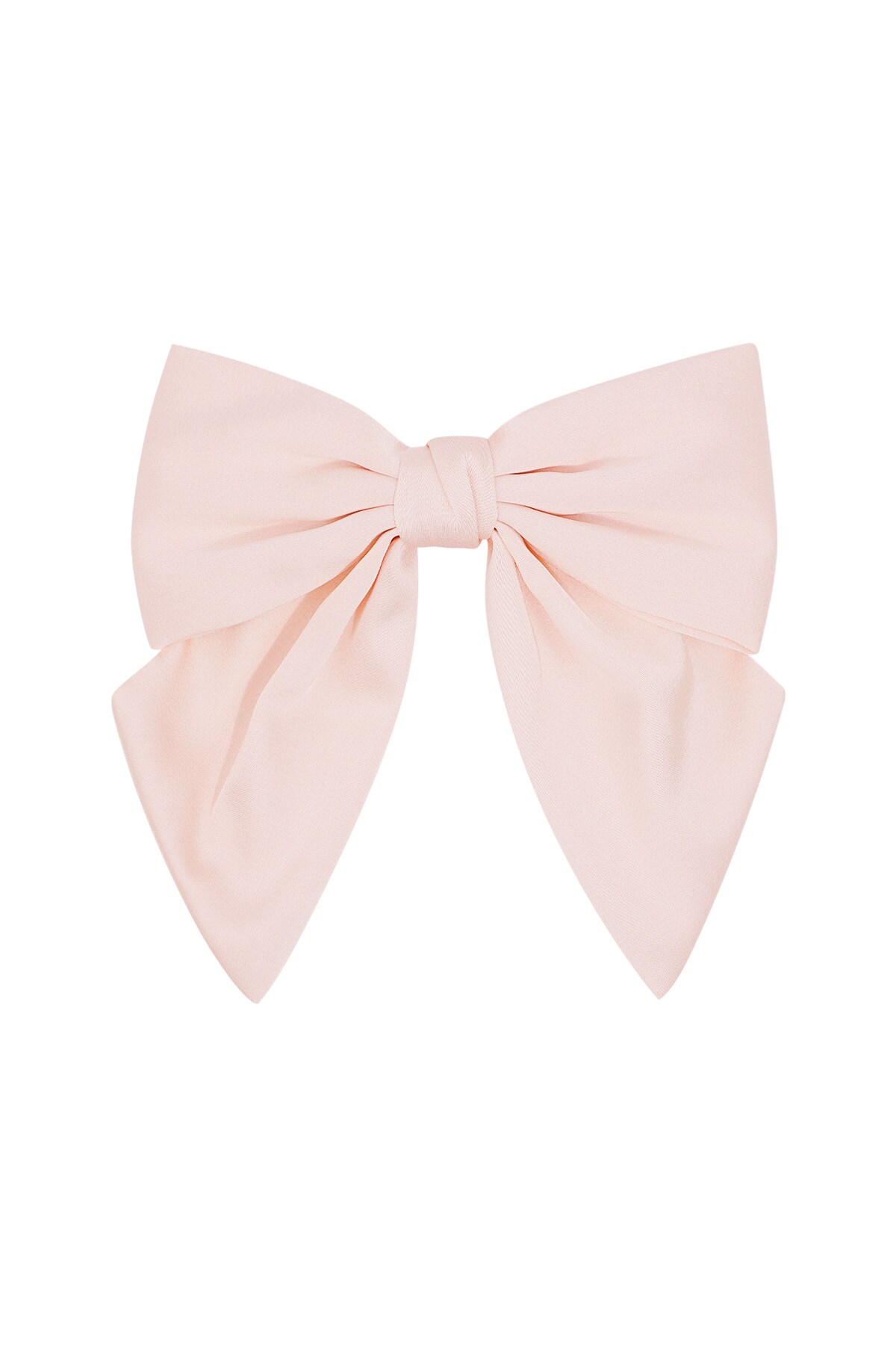 Simple hair bow - light pink 