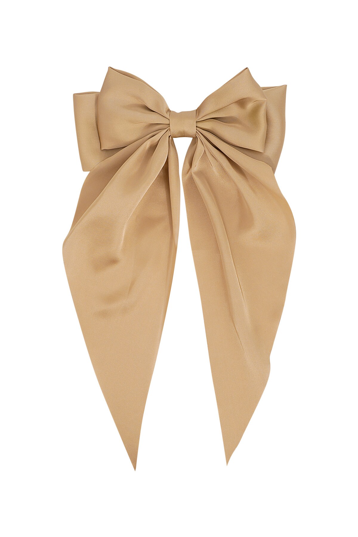 Large hair bow - beige h5 