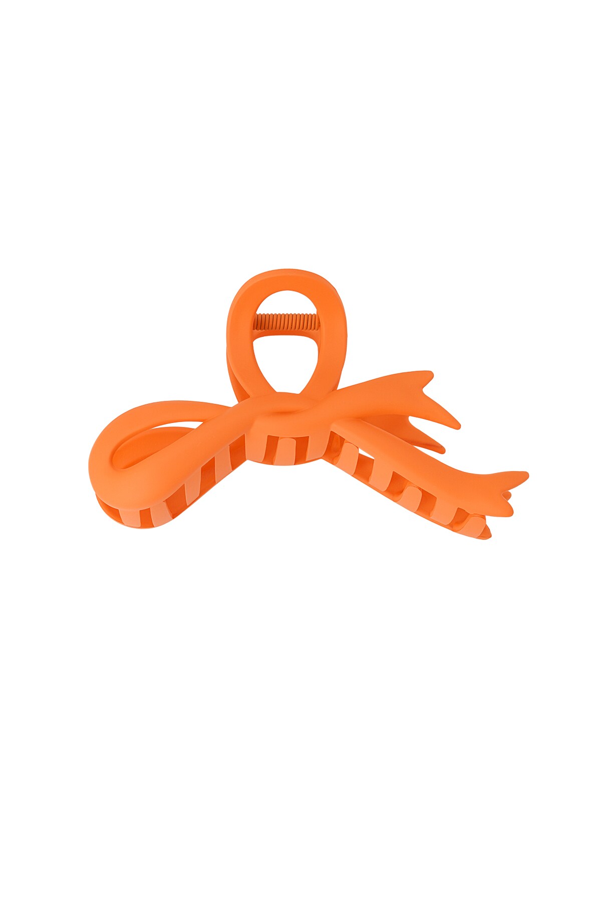 Orange bow hair clip 