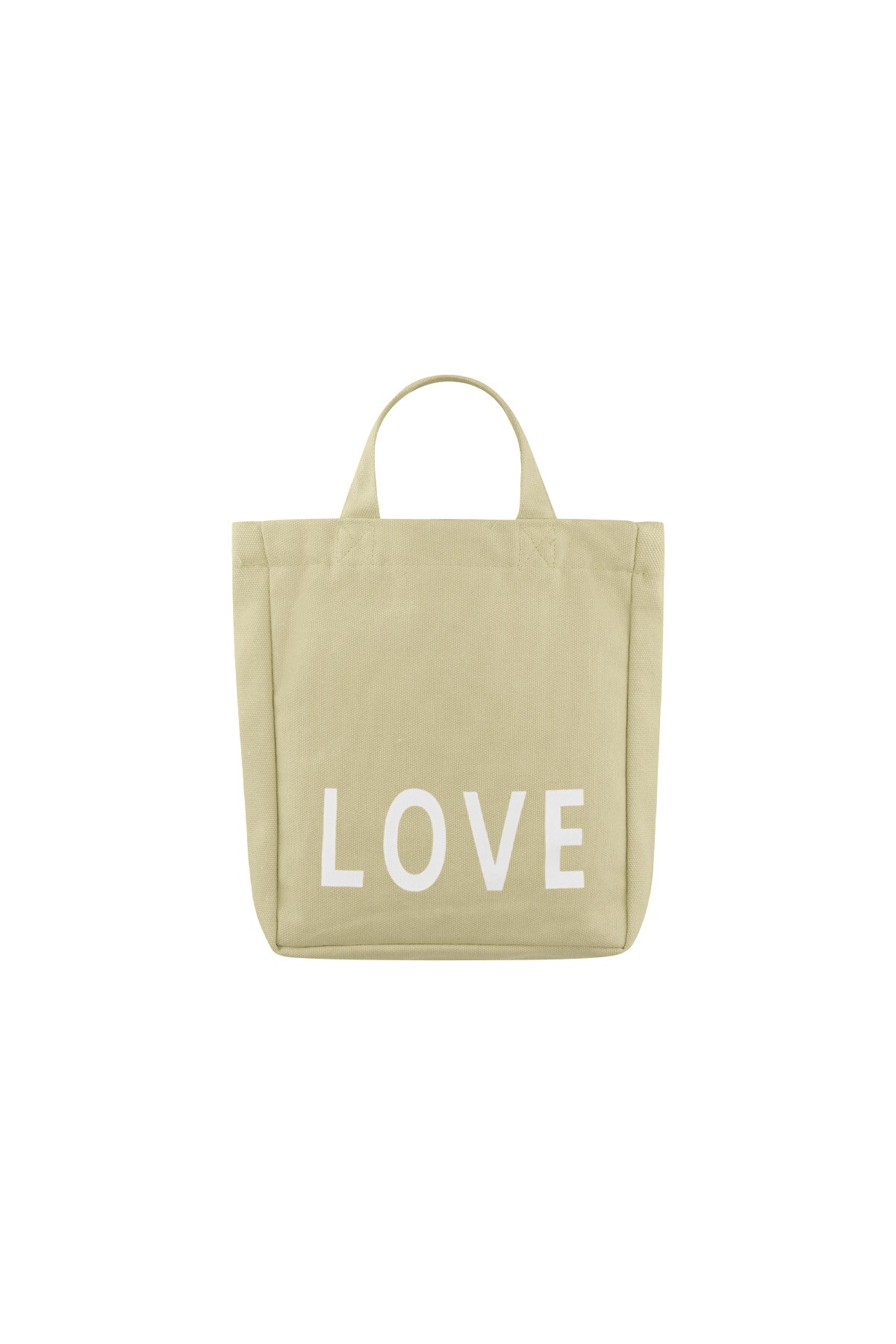 Small canvas bag love - beige 