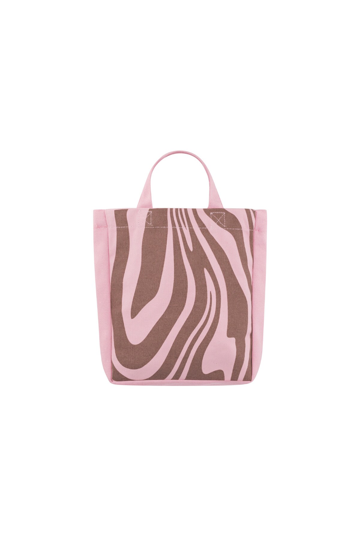 Small canvas bag zebra - pink brown h5 