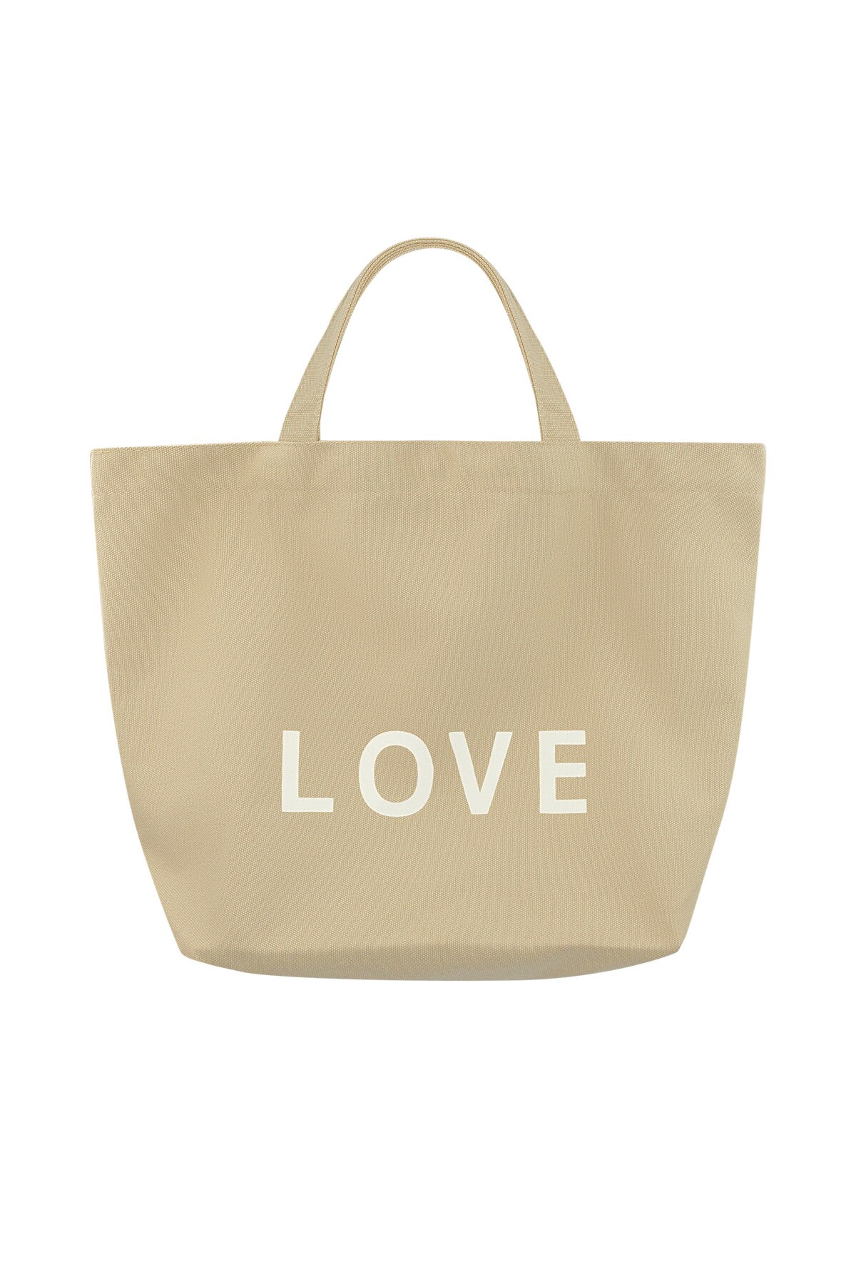 Canvas shopper love - beige h5 