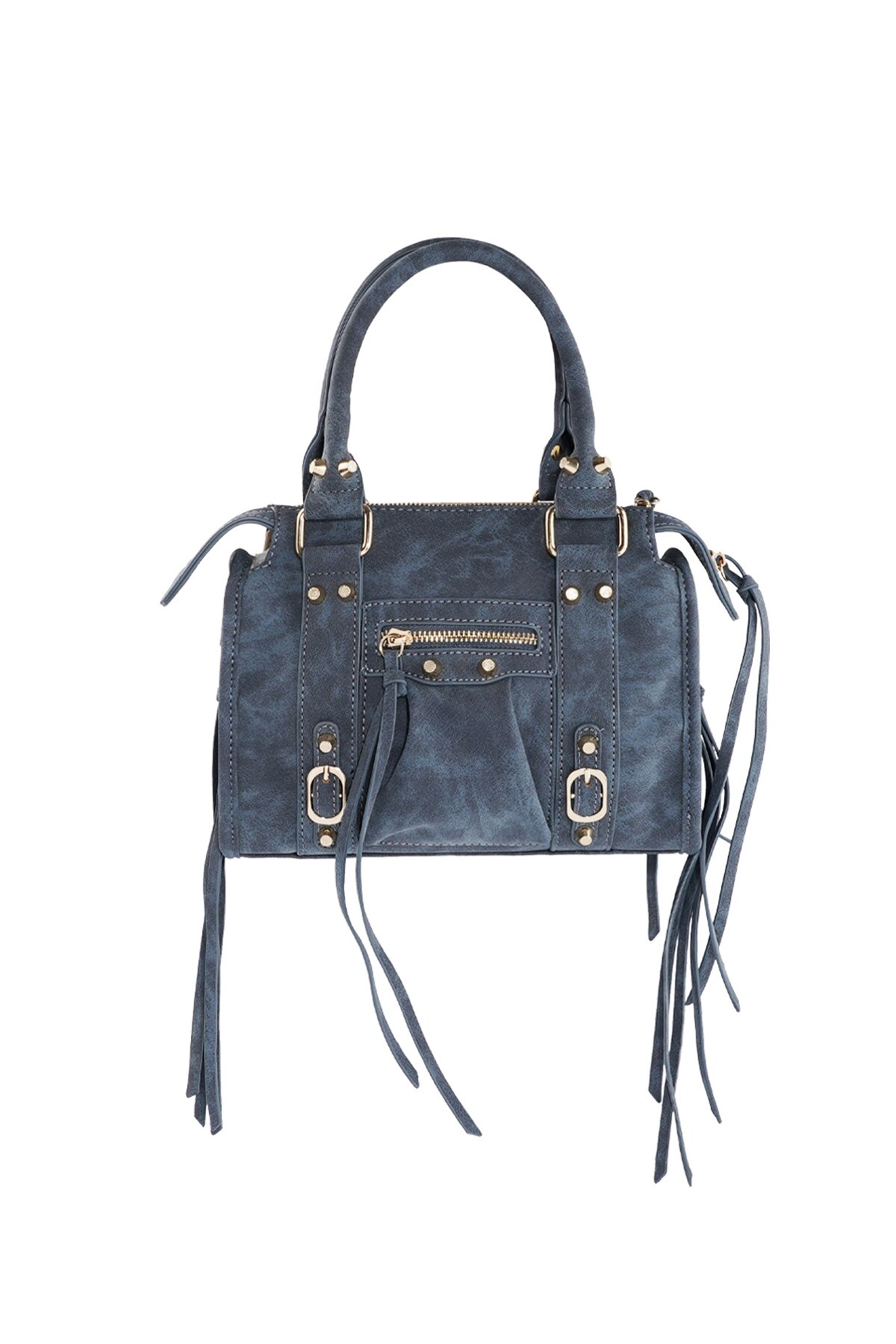 Accent Fringe Bag - Blue h5 