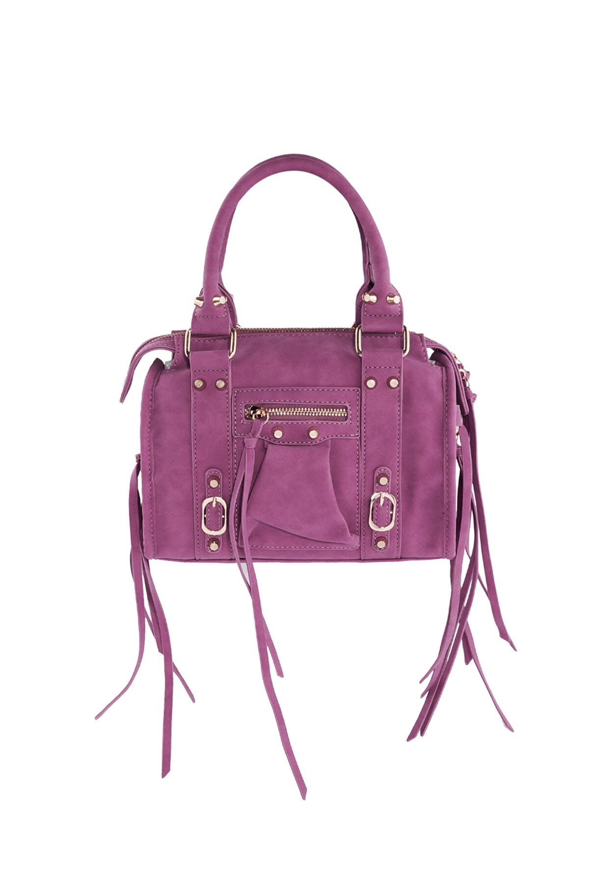 Accent Fringe Bag - Rose red 