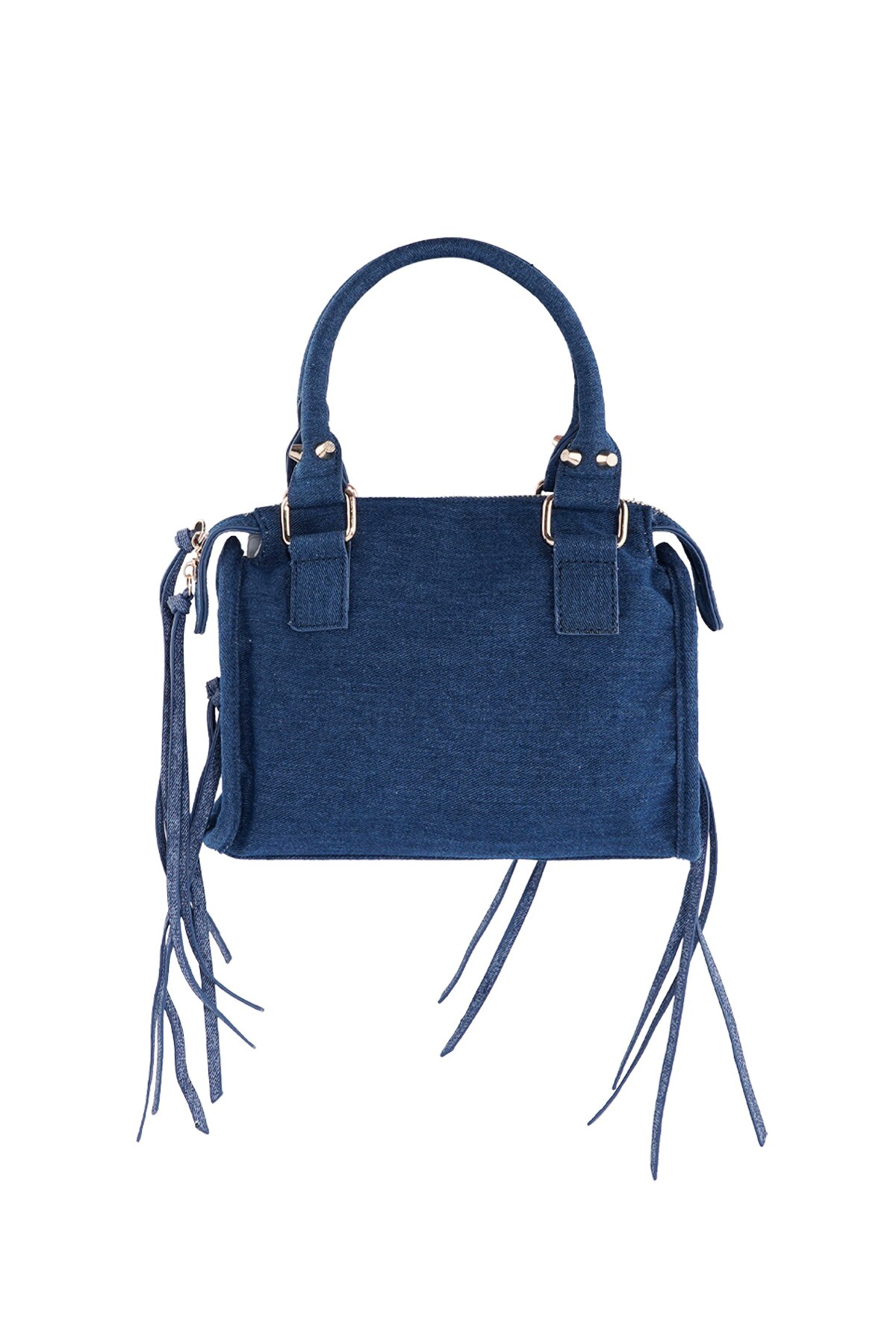 Blue fringed multi-pocket bag h5 Picture4