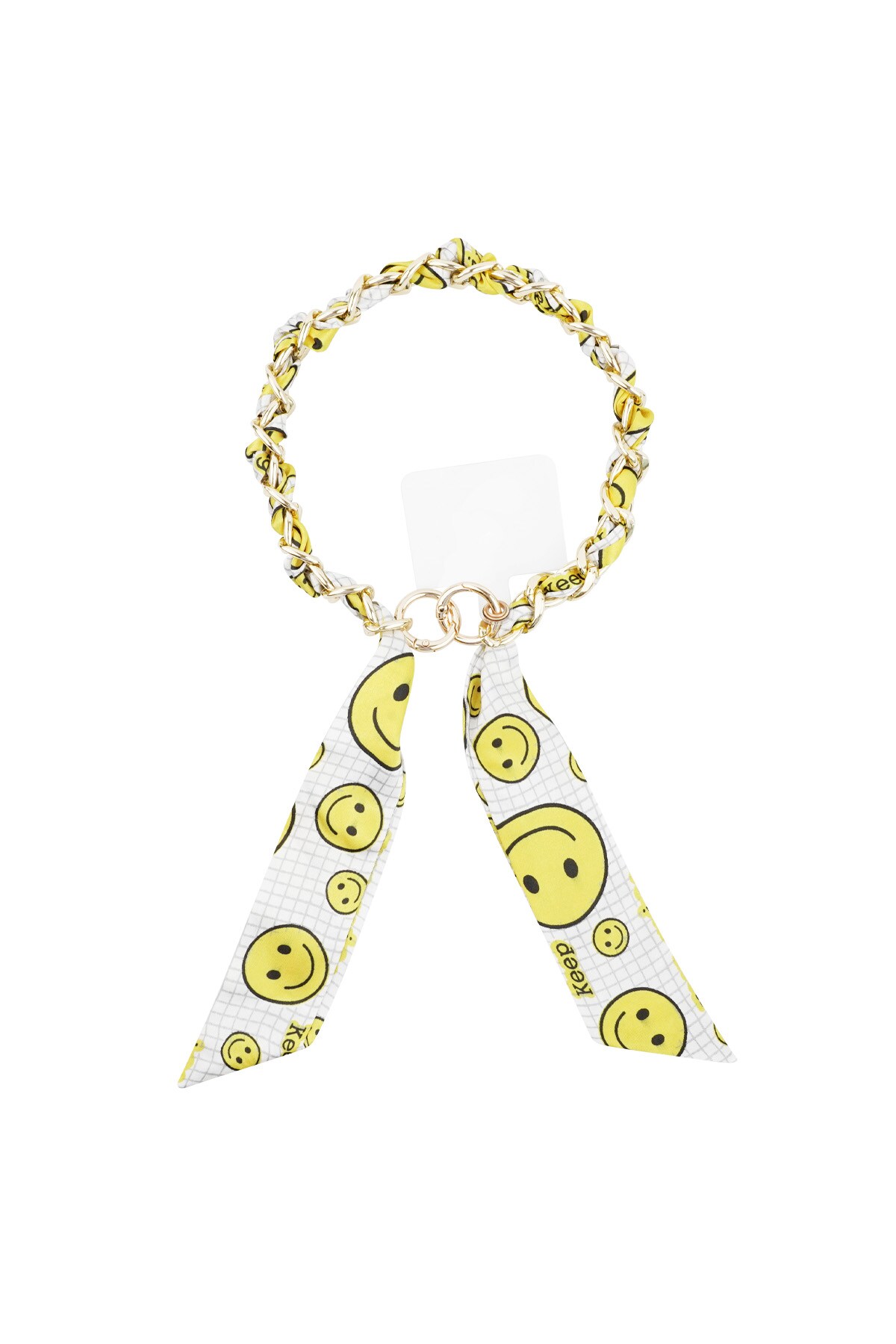 Telephone cord smileys - yellow 