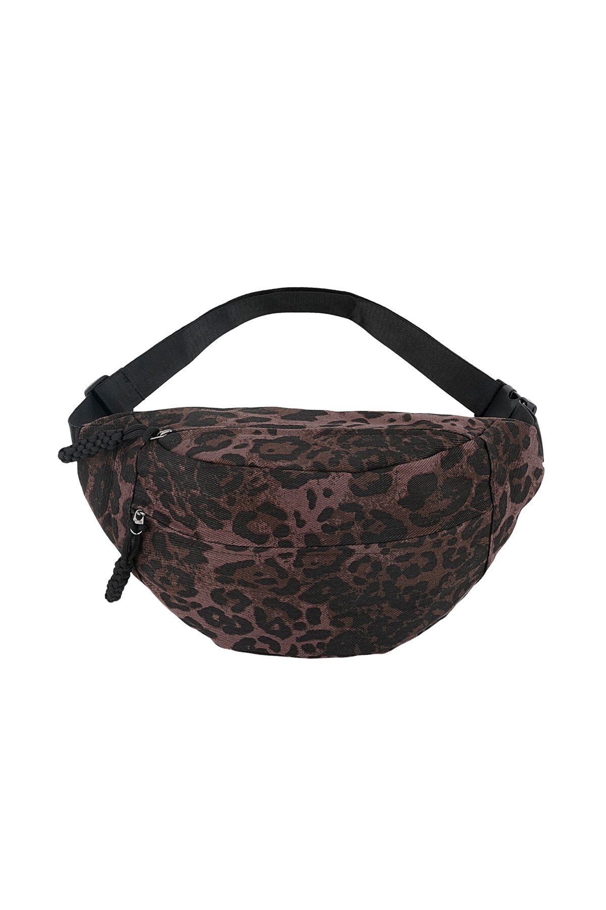 Panther print hip bag - dark brown h5 