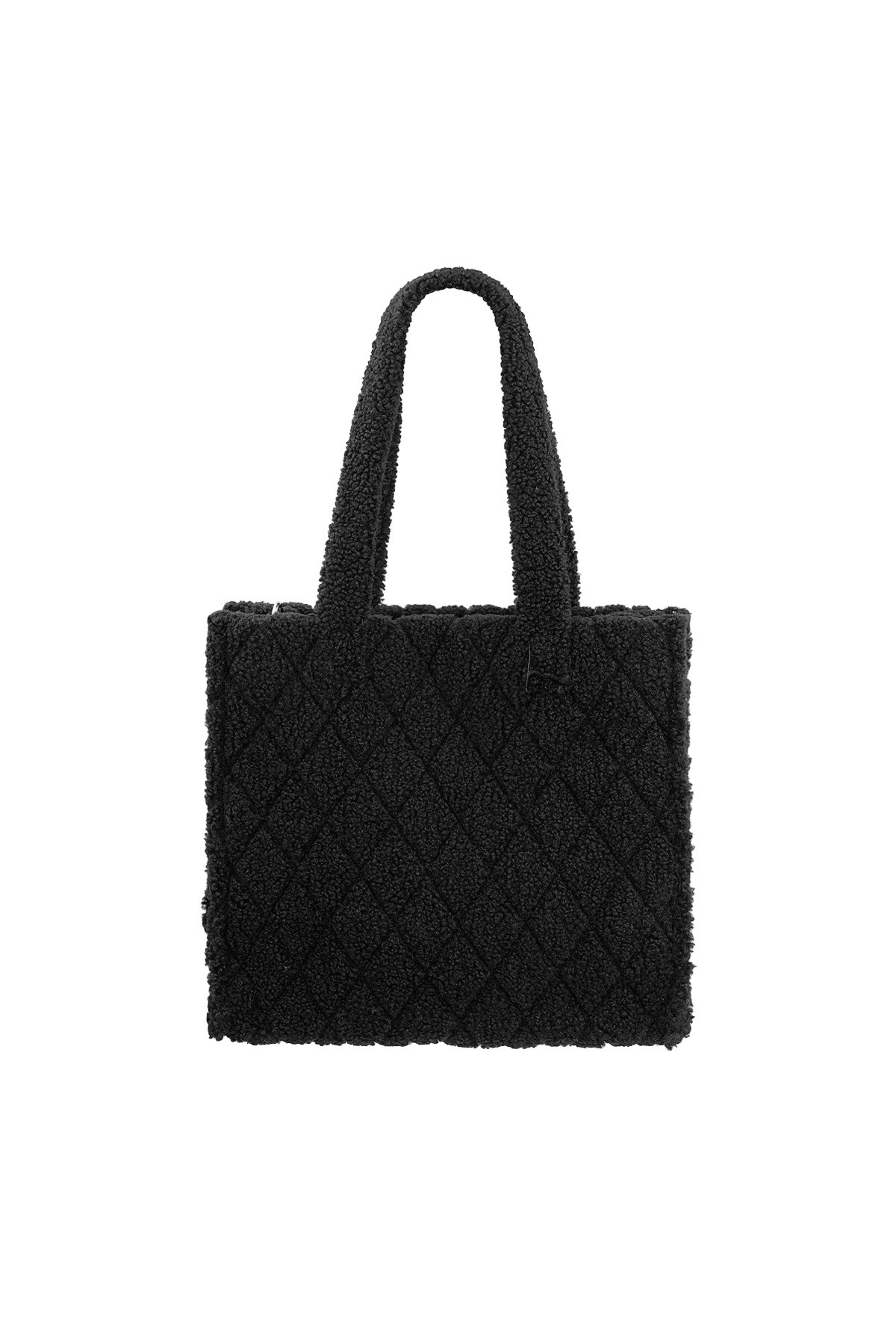 Fuzzy tote bag - black h5 