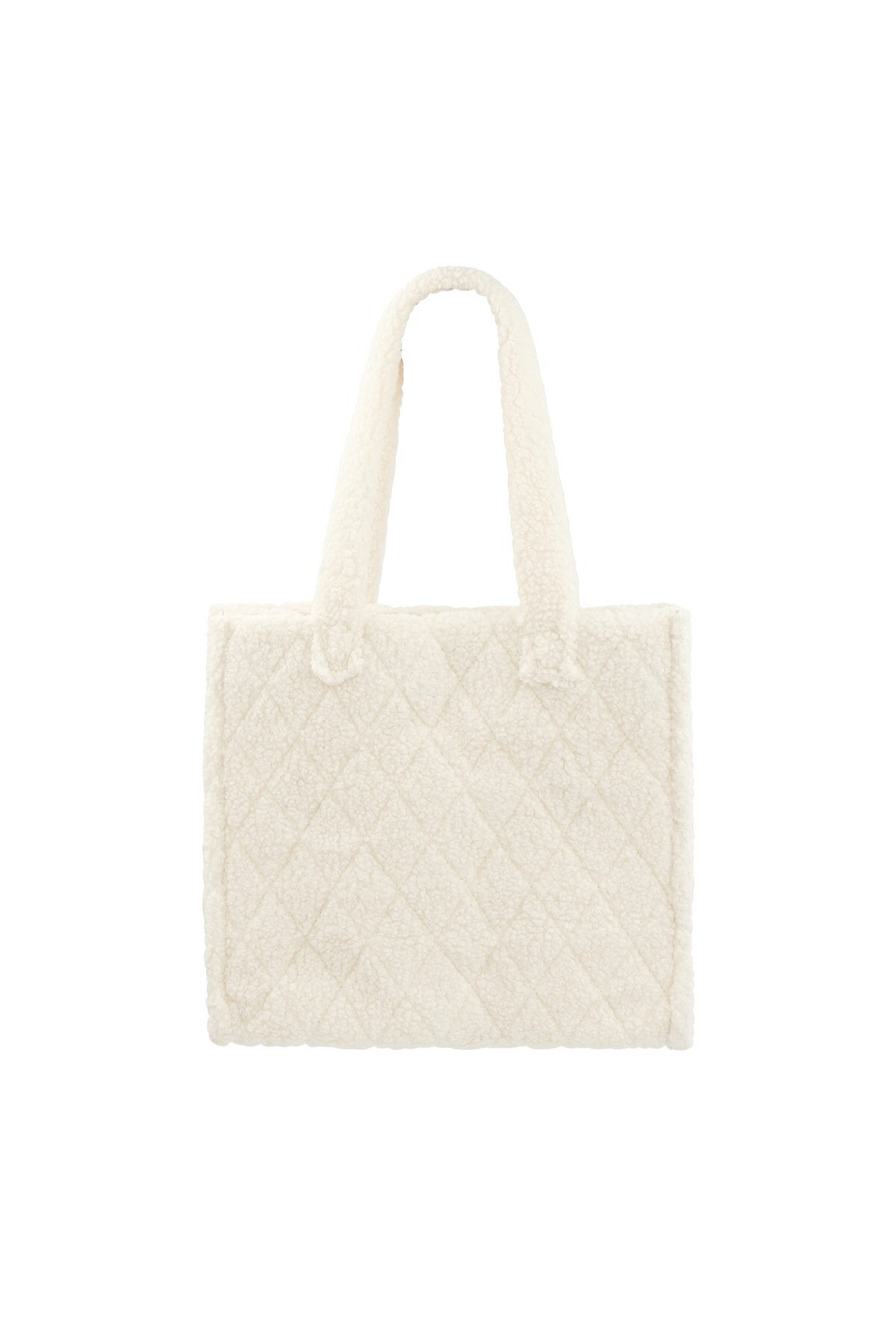 Fuzzy tote bag - off white h5 