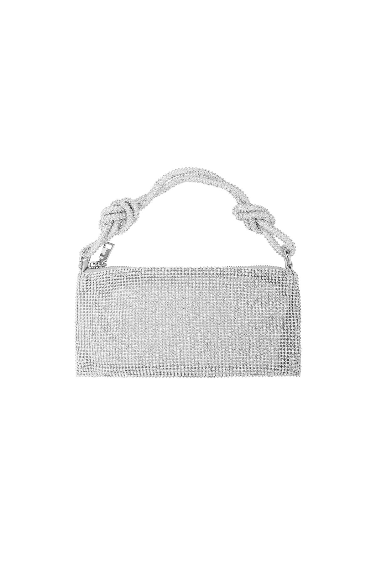 Bag glamor knotted - Silver color h5 