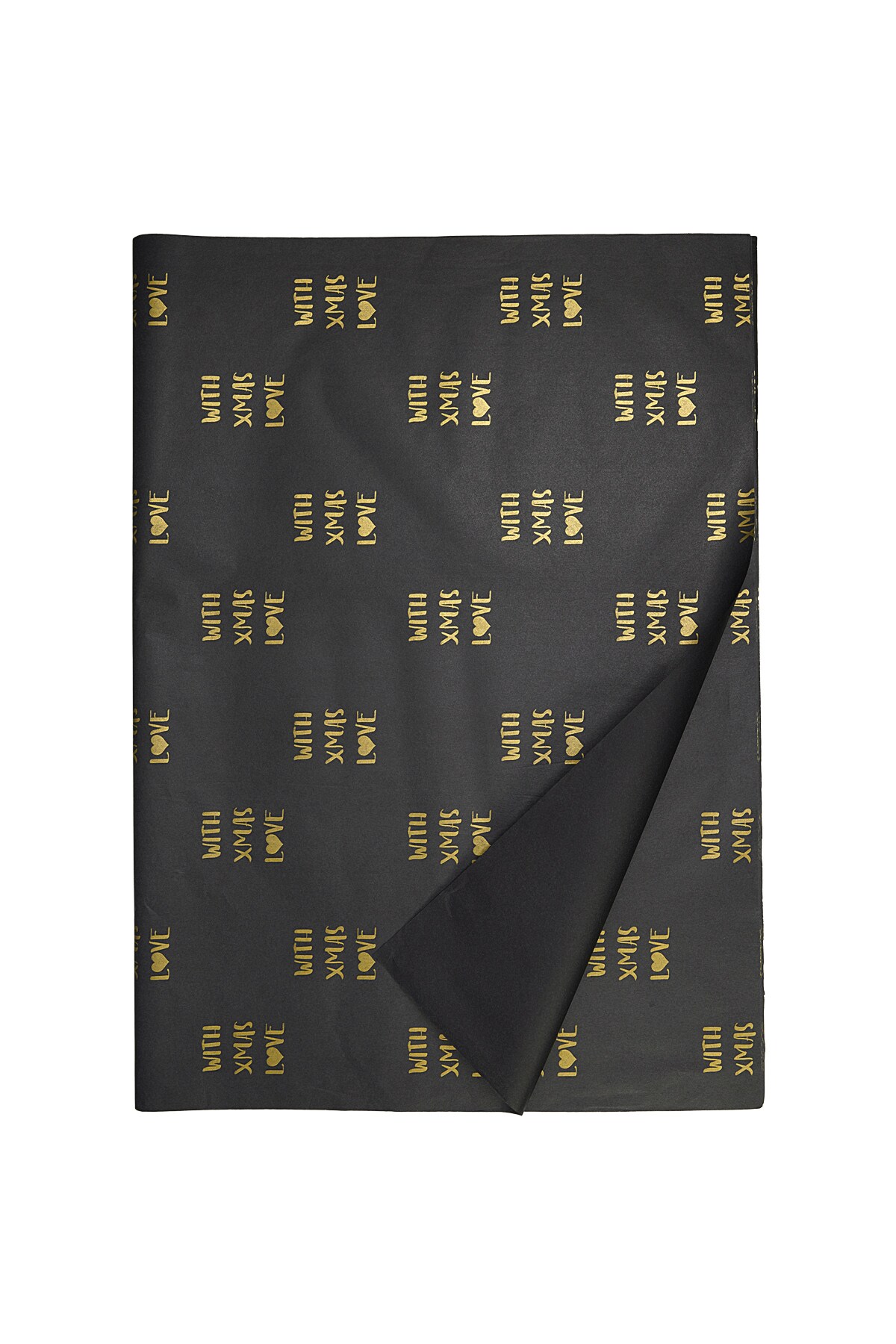 Xmas Love Large Tissue Paper (100PCS) - Black & Gold h5 