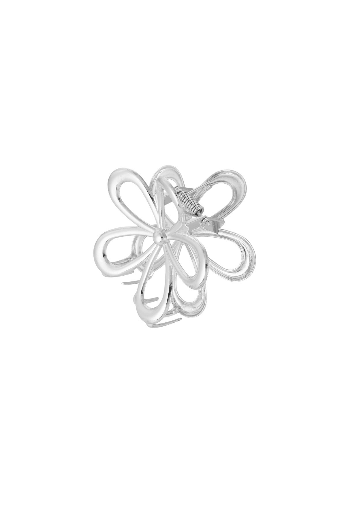 Hair clip flower power - Silver color h5 Picture3