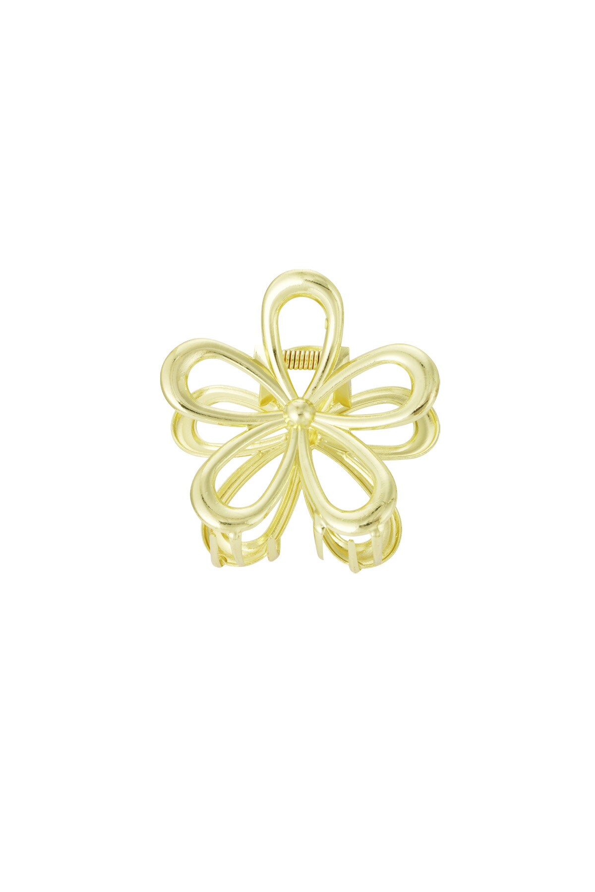 Hair clip flower power - Gold color h5 