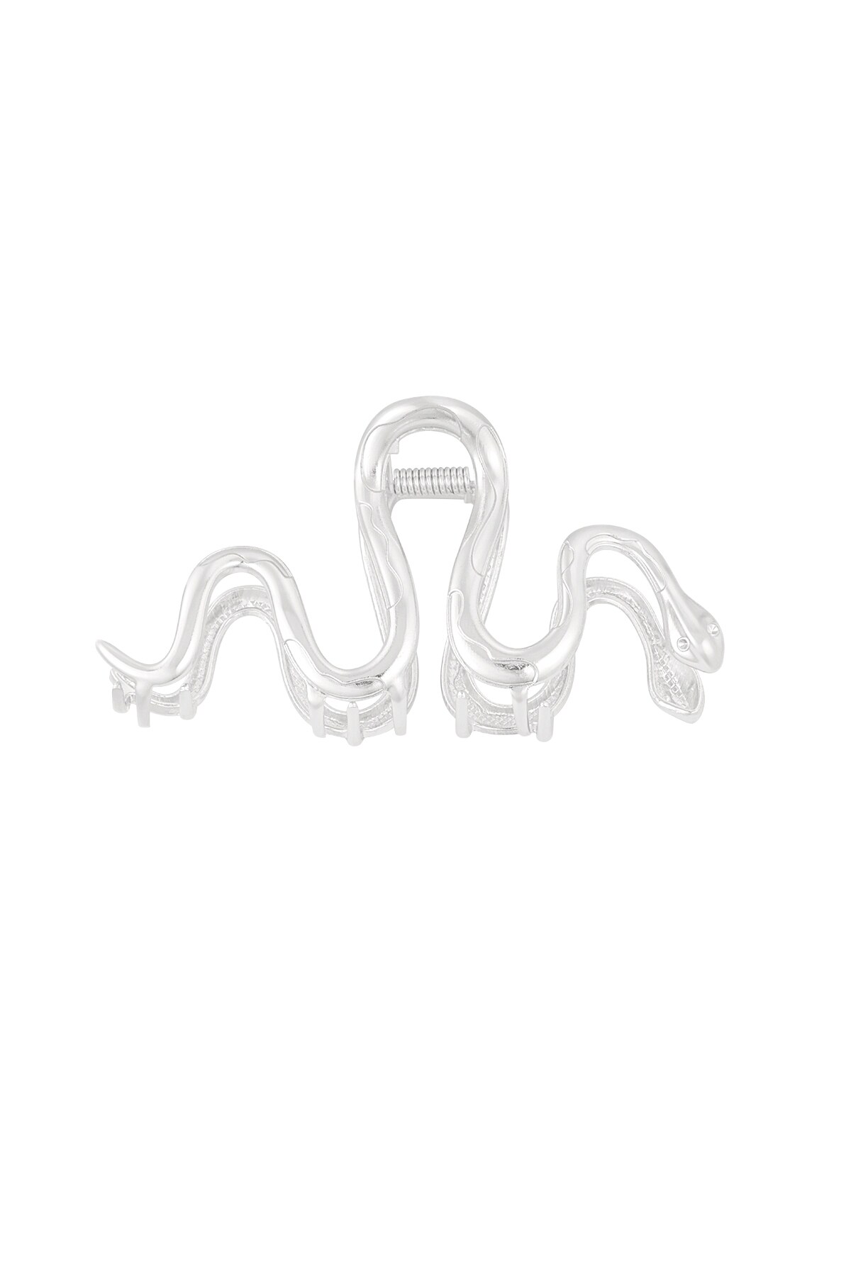 Hair clip swirly snake - Silver color h5 Picture3