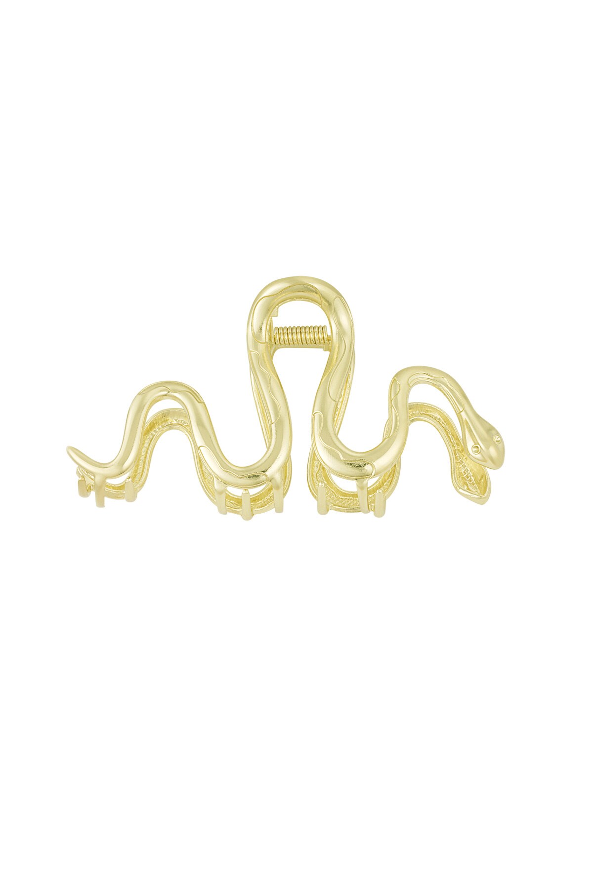 Snake hair clip - Gold color h5 