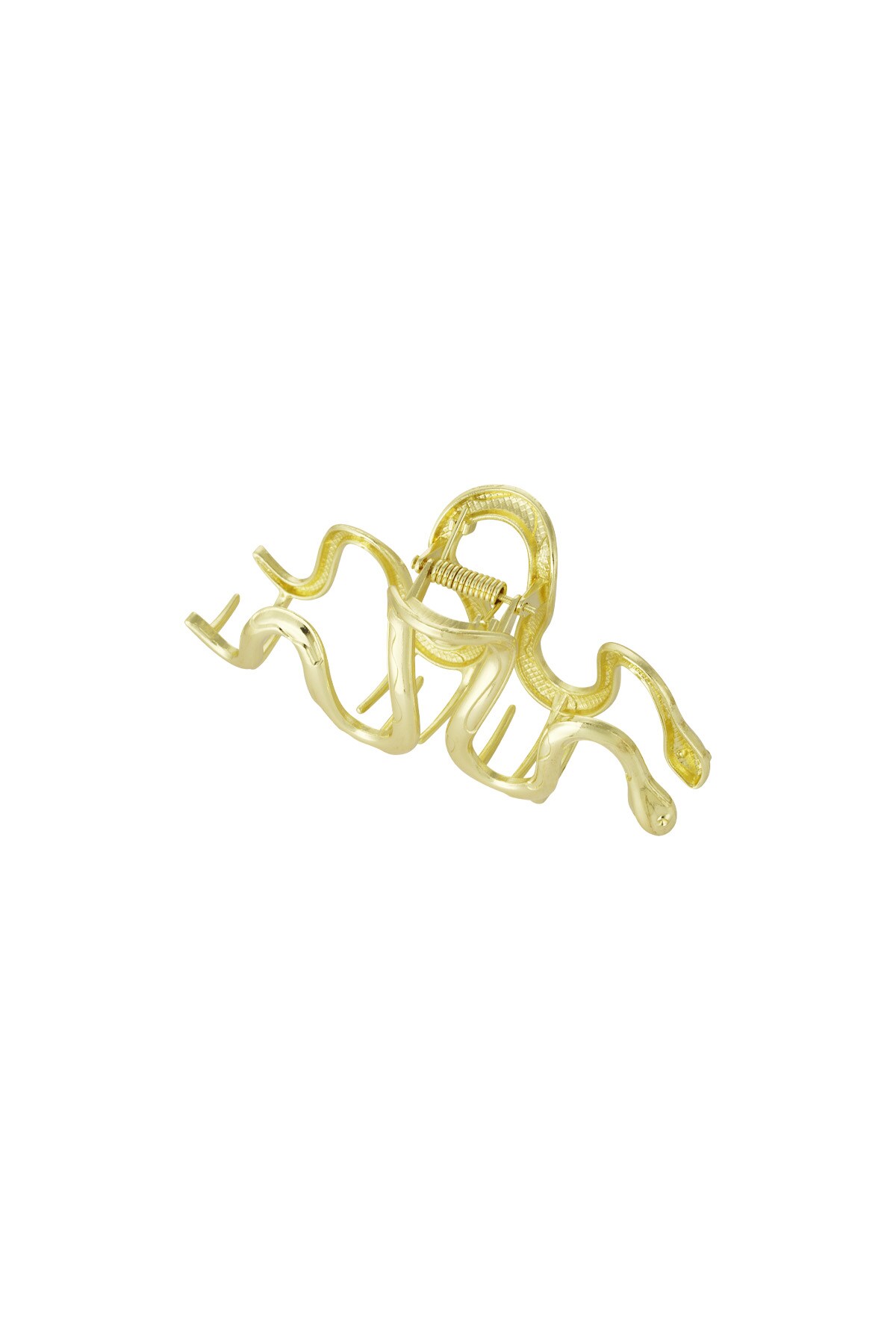 Hair clip swirly snake - Gold color Picture3