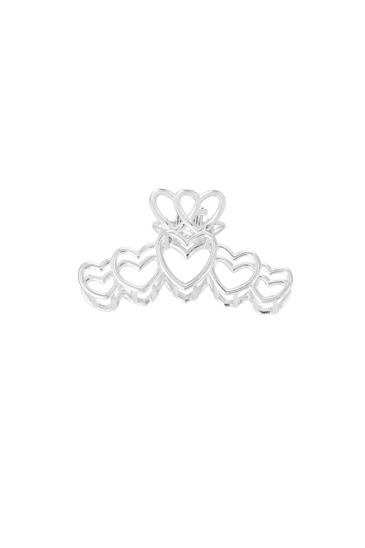 Hair clip love all over - Silver color h5 