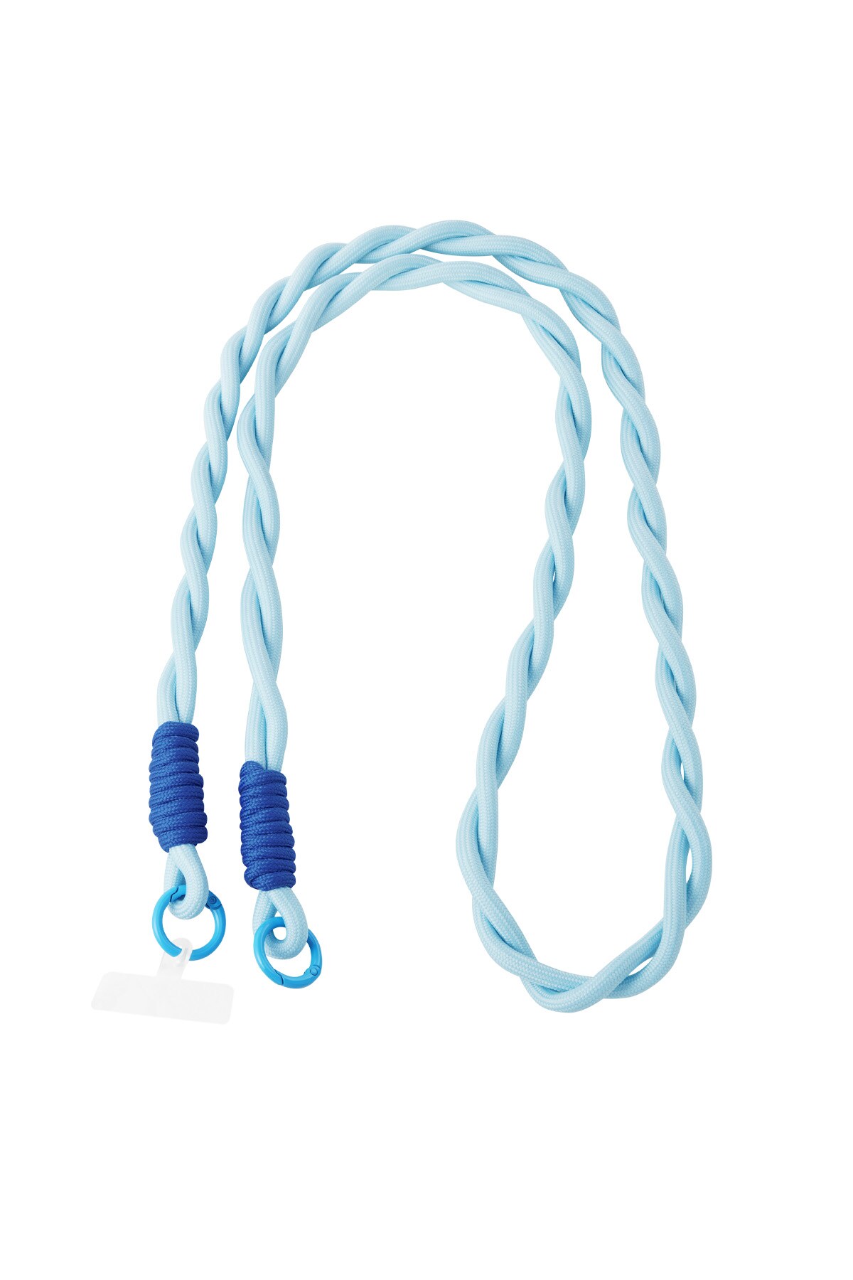 Long telephone cord twisted - light blue & blue 