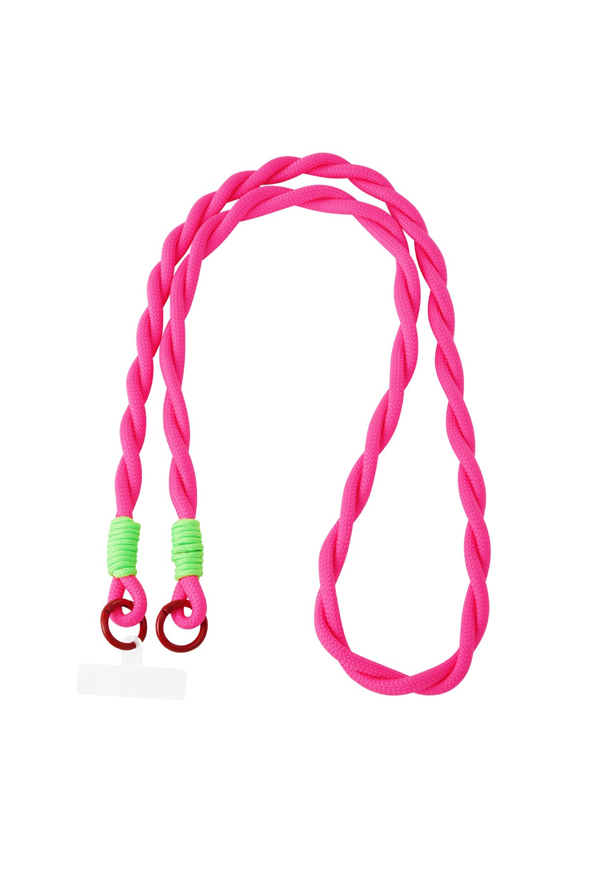 Long telephone cord twisted - pink & green h5 