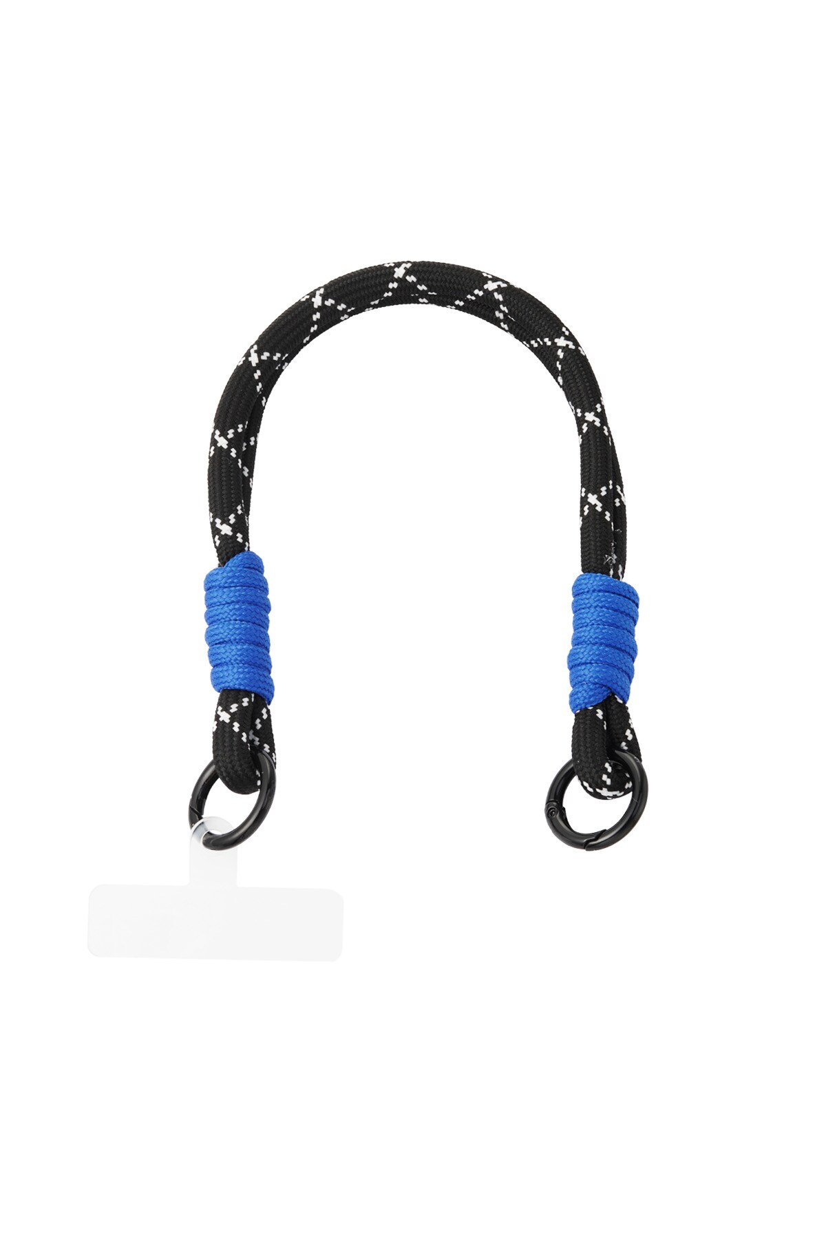 Phone cord with print - black & blue h5 