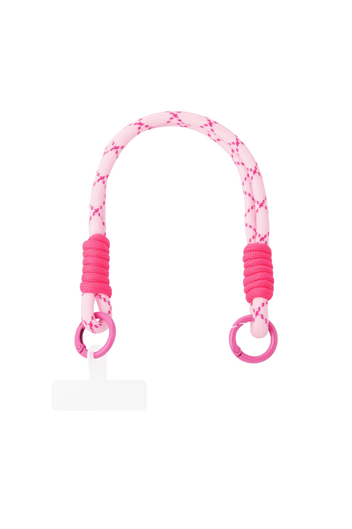 Phone cord with print - light pink & pink h5 