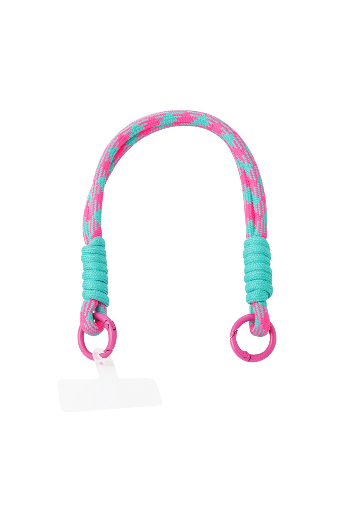 Phone cord with print - pink & turquoise h5 